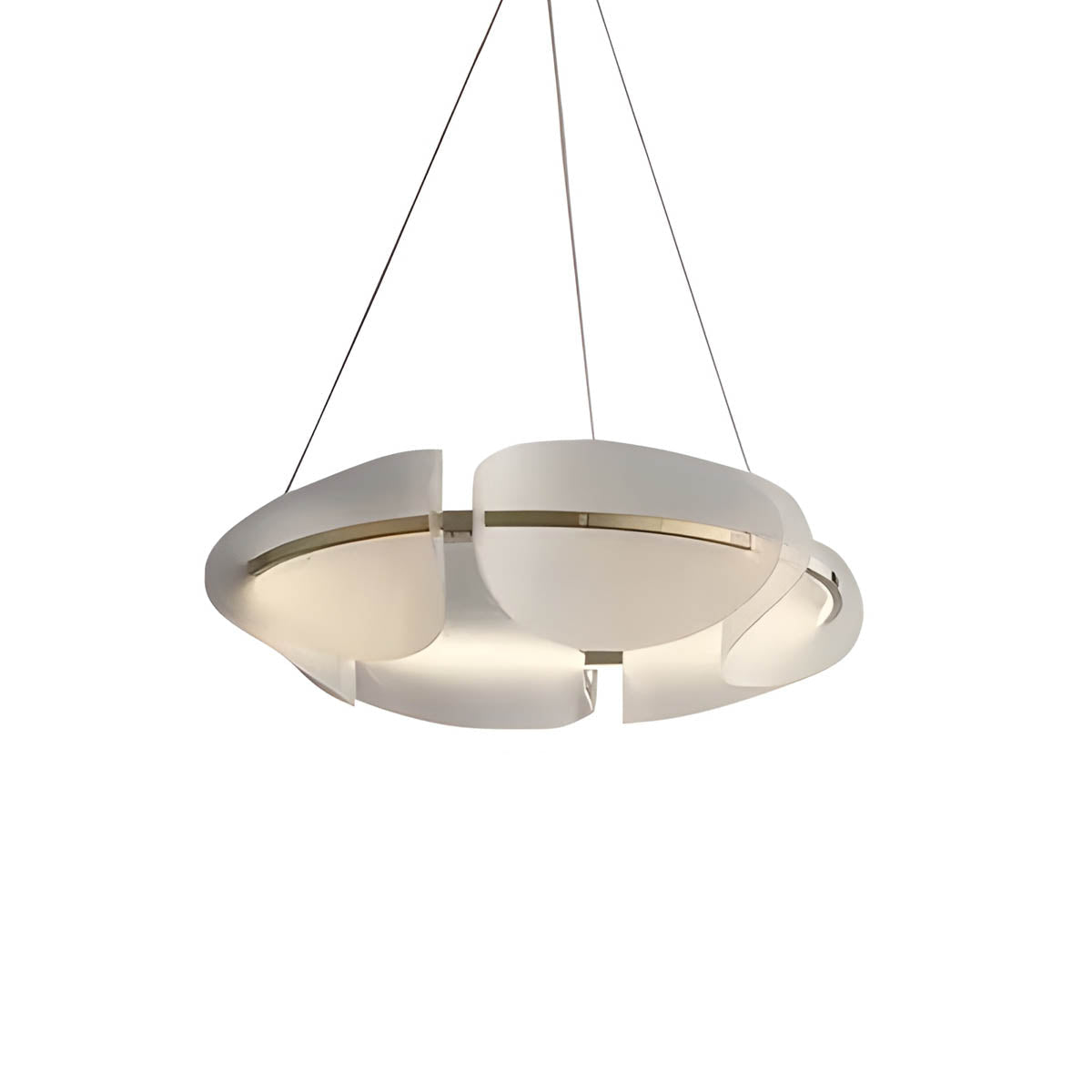Multi-head Pendant Ceiling Light in Frosted Acrylic & Iron
