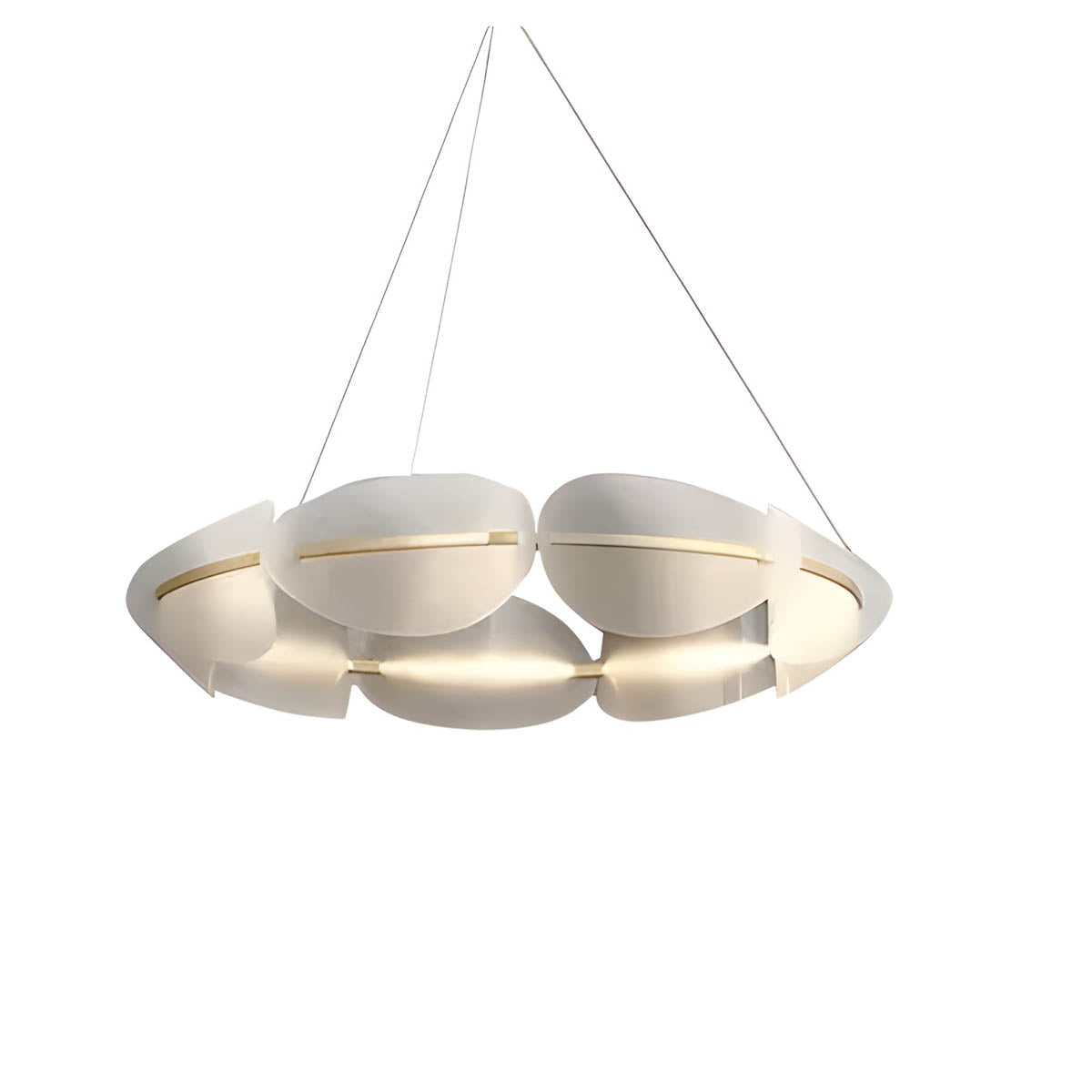Multi-head Pendant Ceiling Light in Frosted Acrylic & Iron