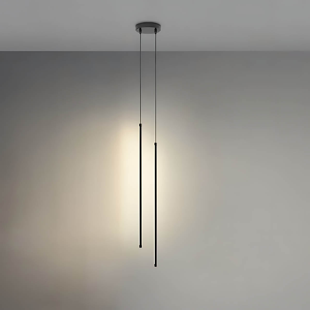 Minimal aluminium & PVC pendant light