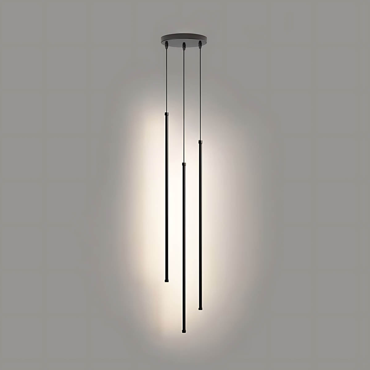 Minimal aluminium & PVC pendant light