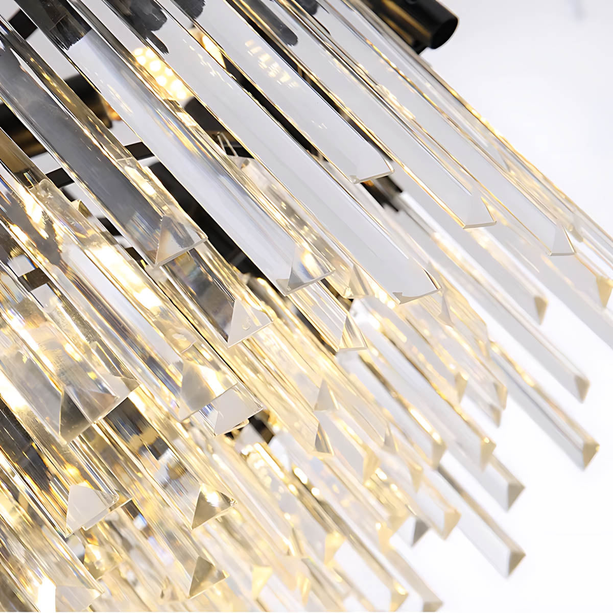 Iron & Crystal LED Surface-Mount Chandelier NOIRINE