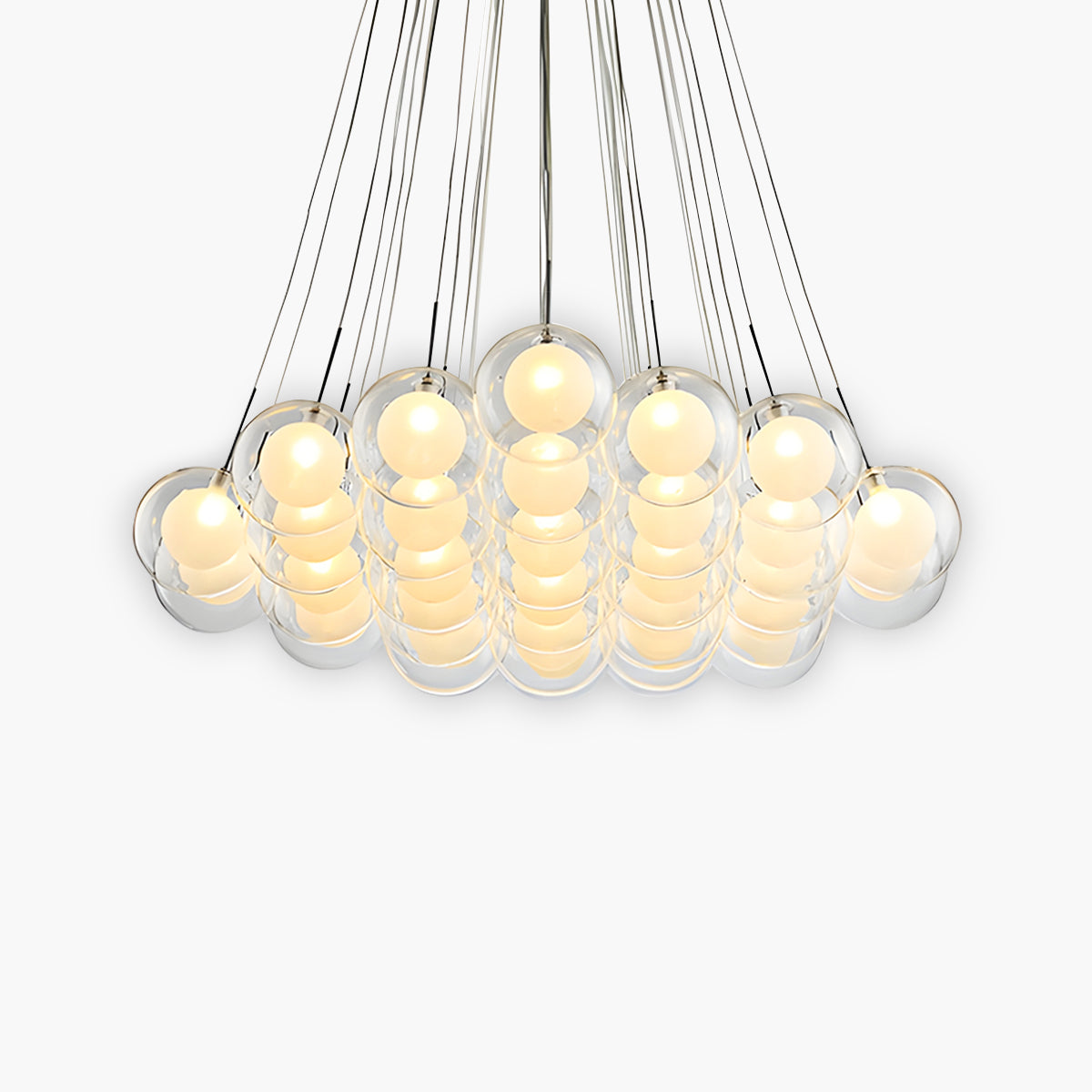 Modern Glass Bubble Pendant Chandelier