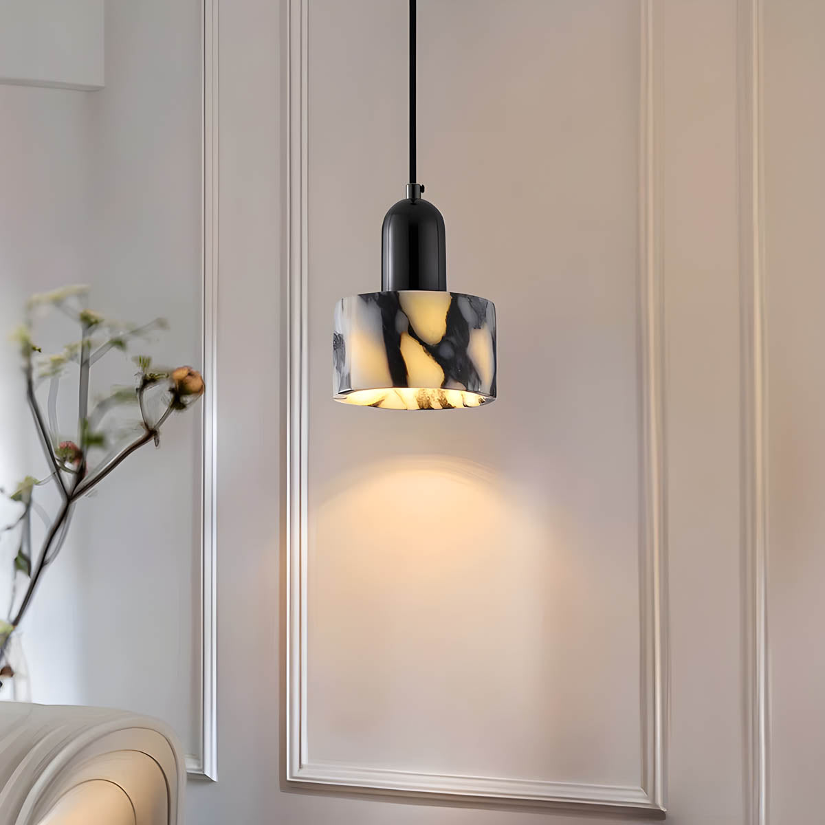 Natural Stone Pendant Light E27 1-3 Heads Statement