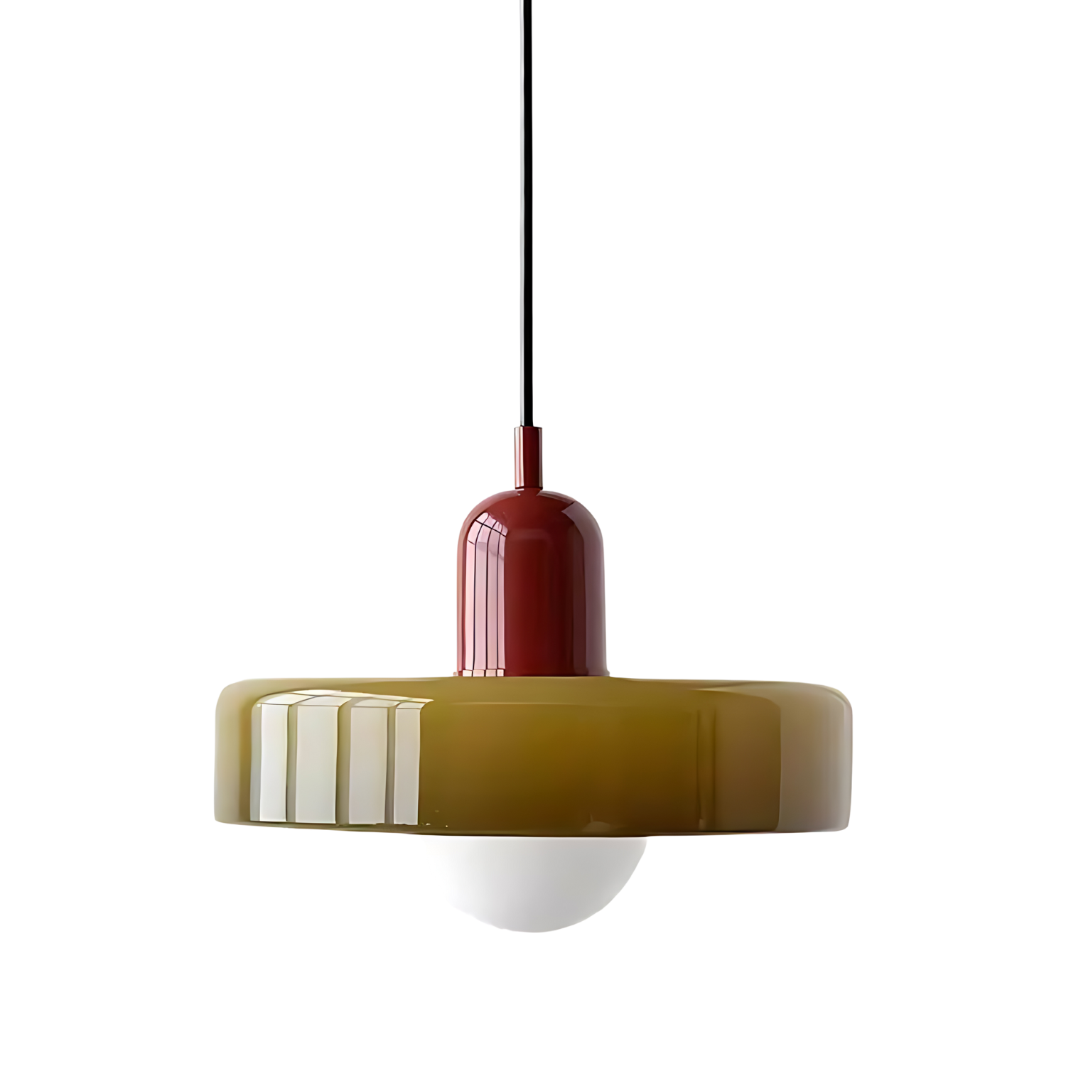 Pendant Lamp Metal & Glass Adjustable