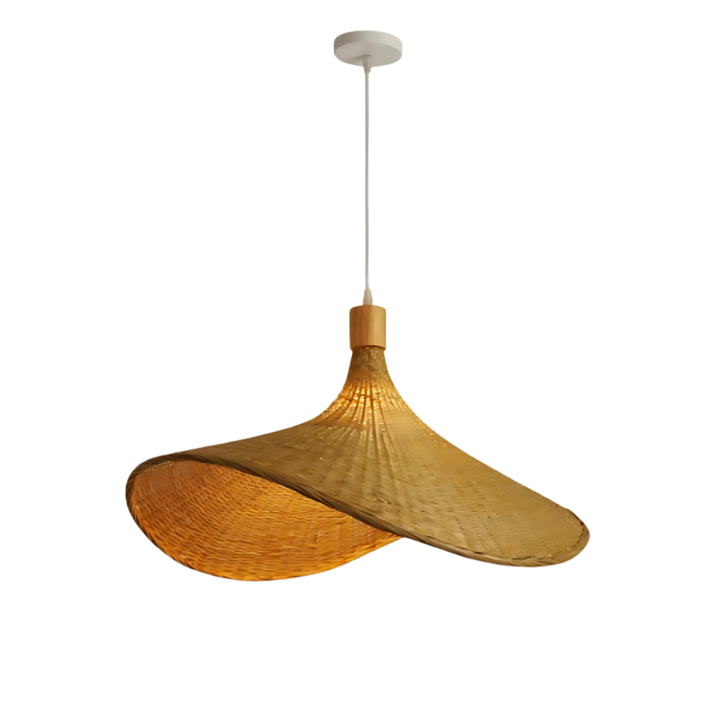 Pendant Light Handcrafted Rattan Boho Chic