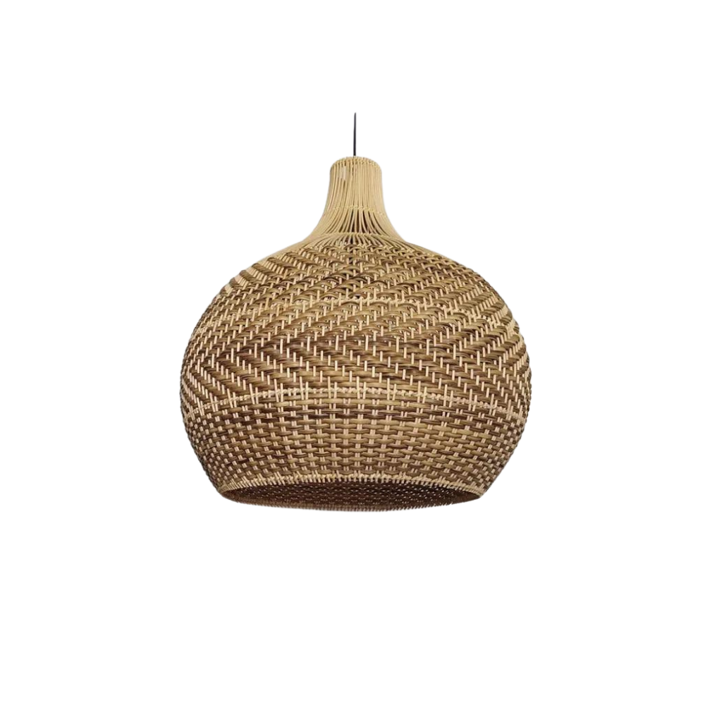 Pendant Light Handwoven Rattan Boho