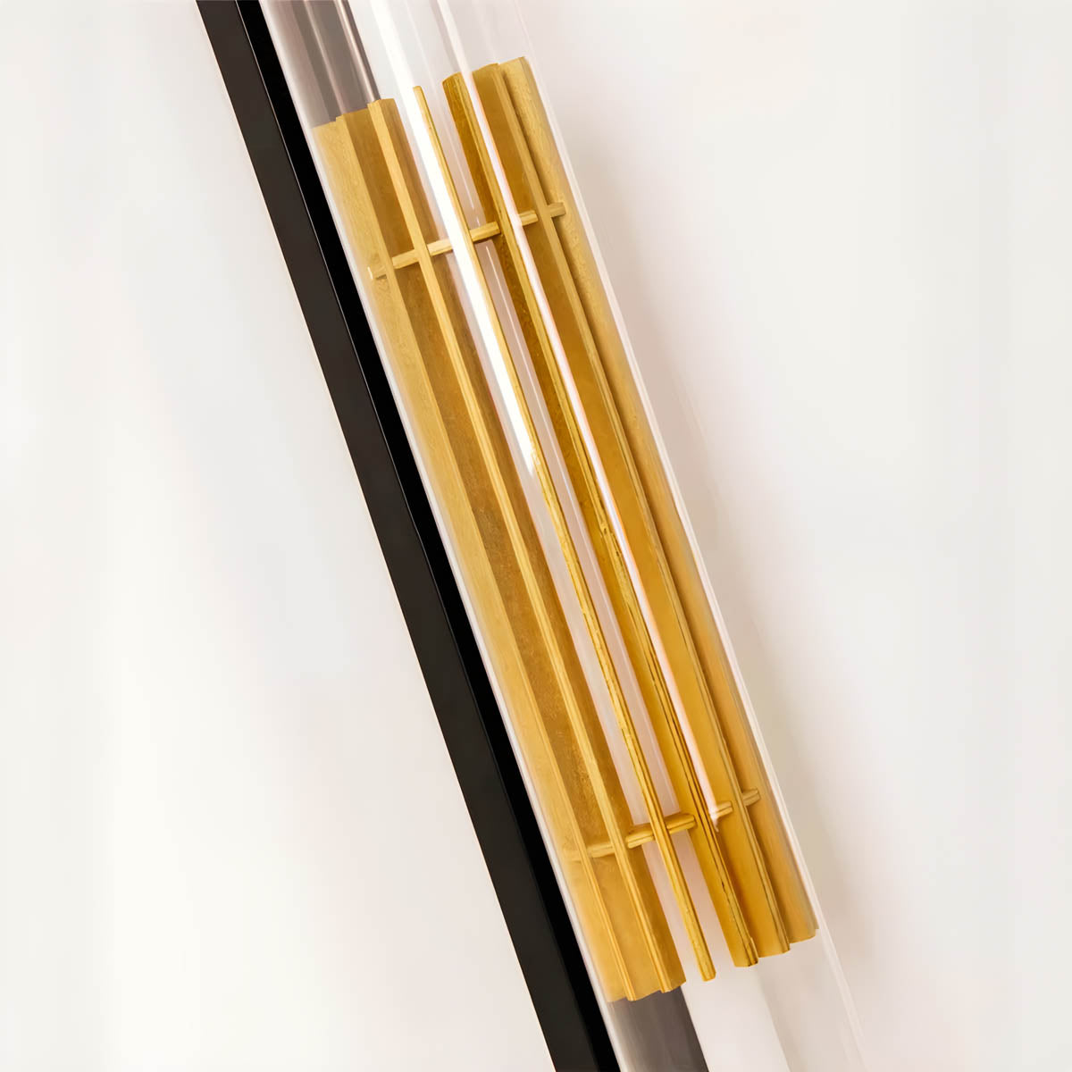 Wood & acrylic LED lighting collection, pendant wall & floor