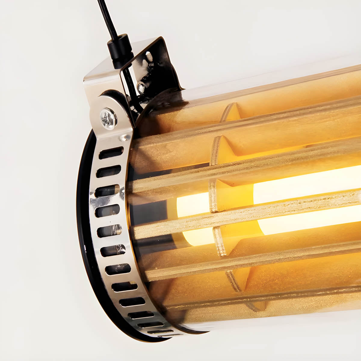 Wood & acrylic LED lighting collection, pendant wall & floor