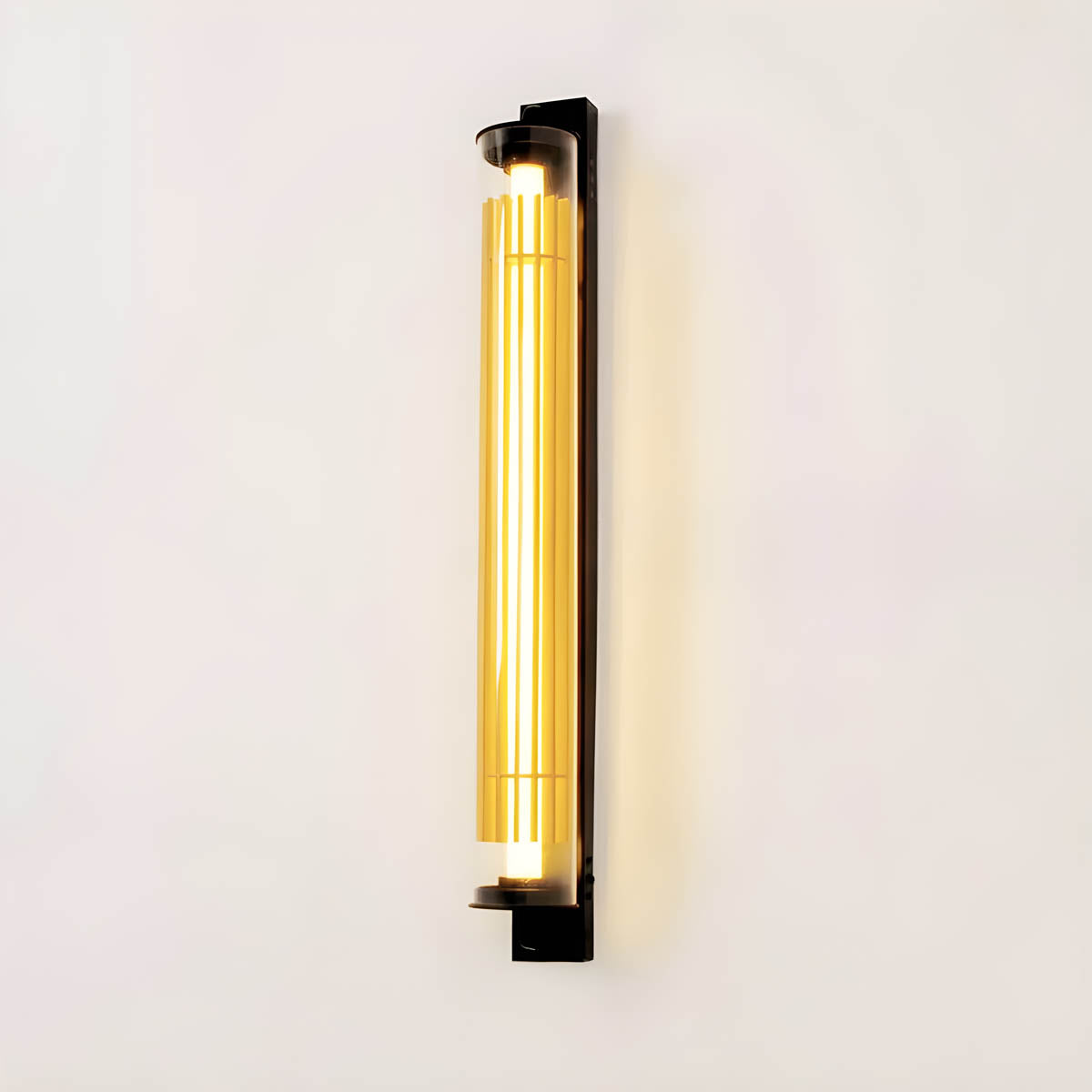 Wood & acrylic LED lighting collection, pendant wall & floor