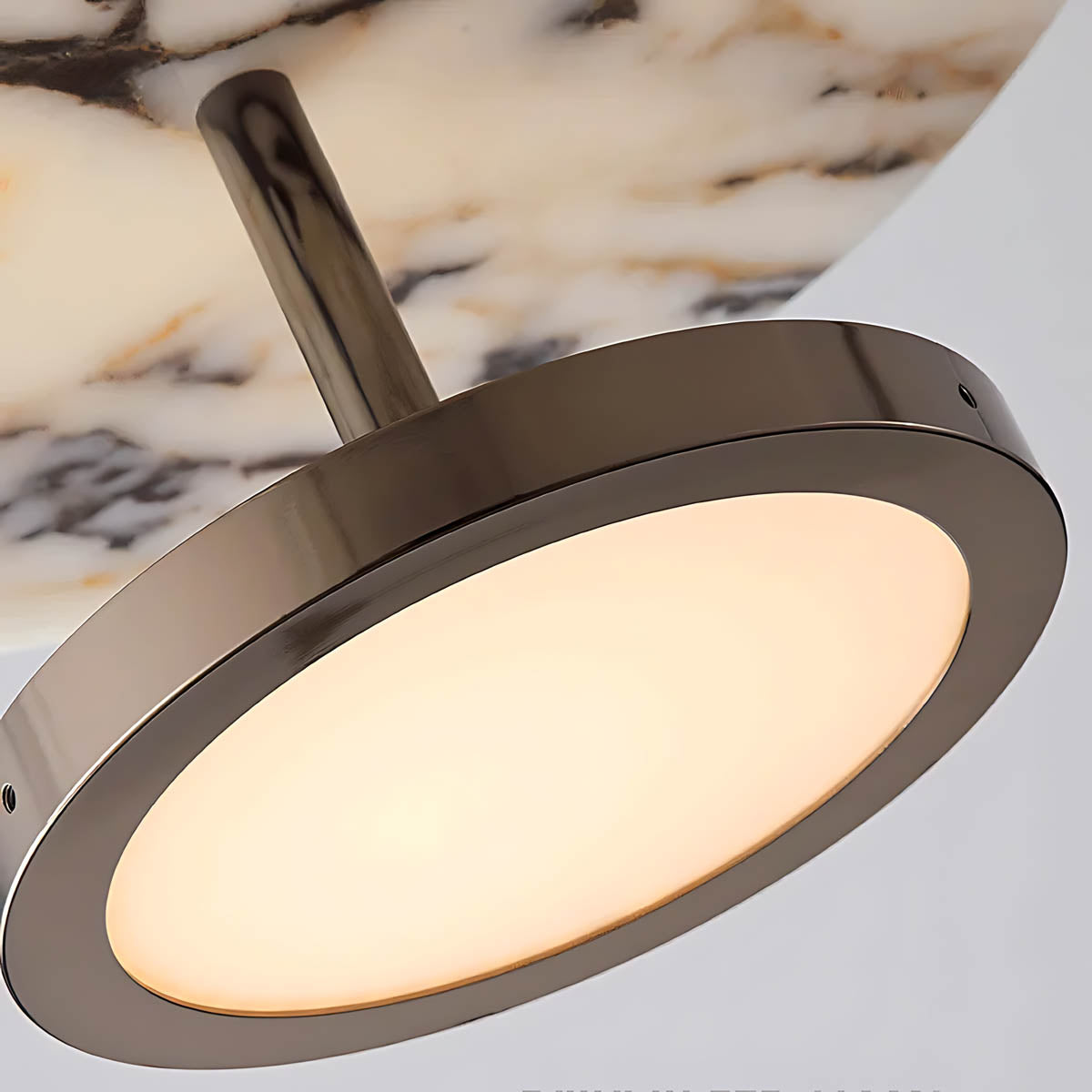Natural marble & iron pendant light