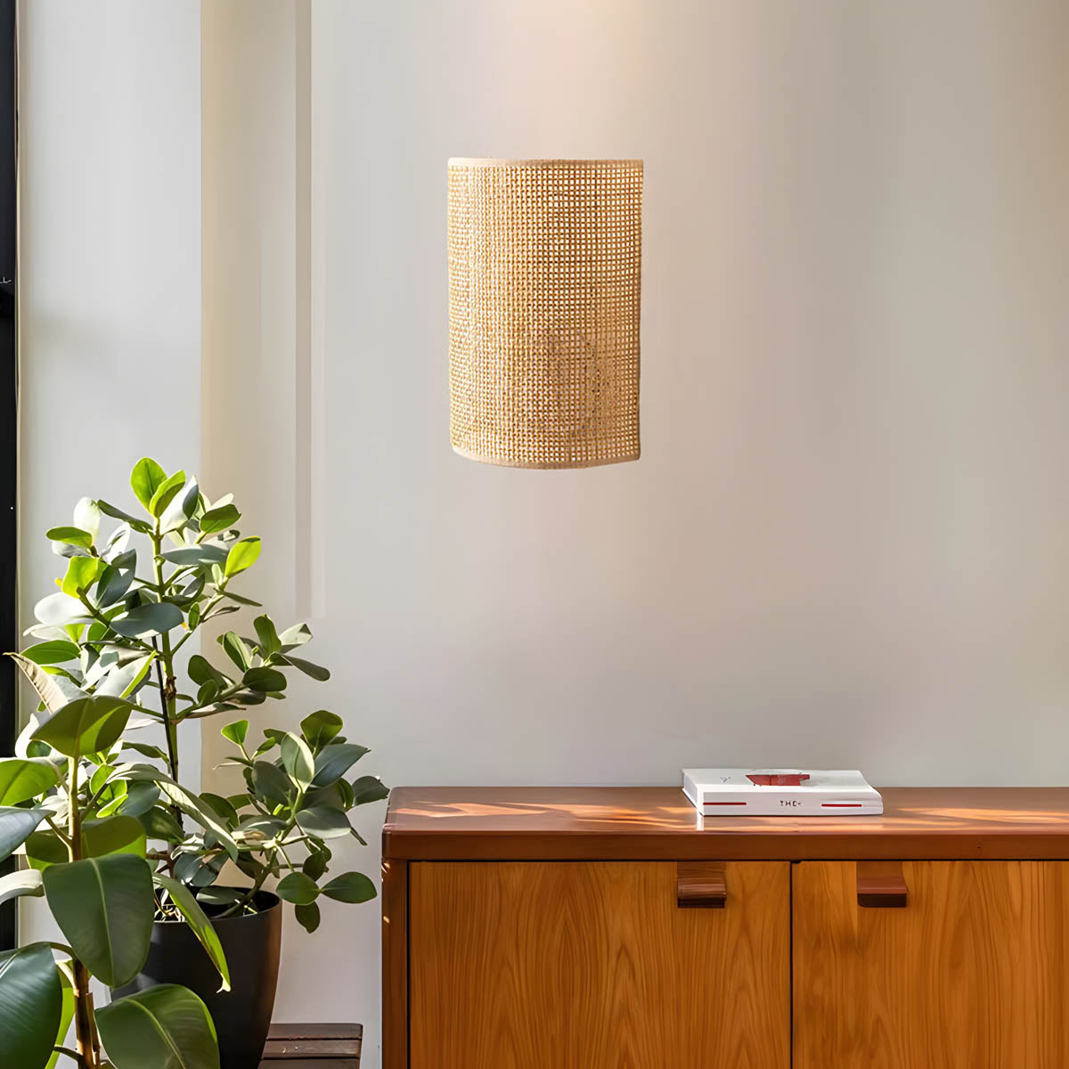 Rattan Wall Light Natural Fibre Indoor Wall Sconce