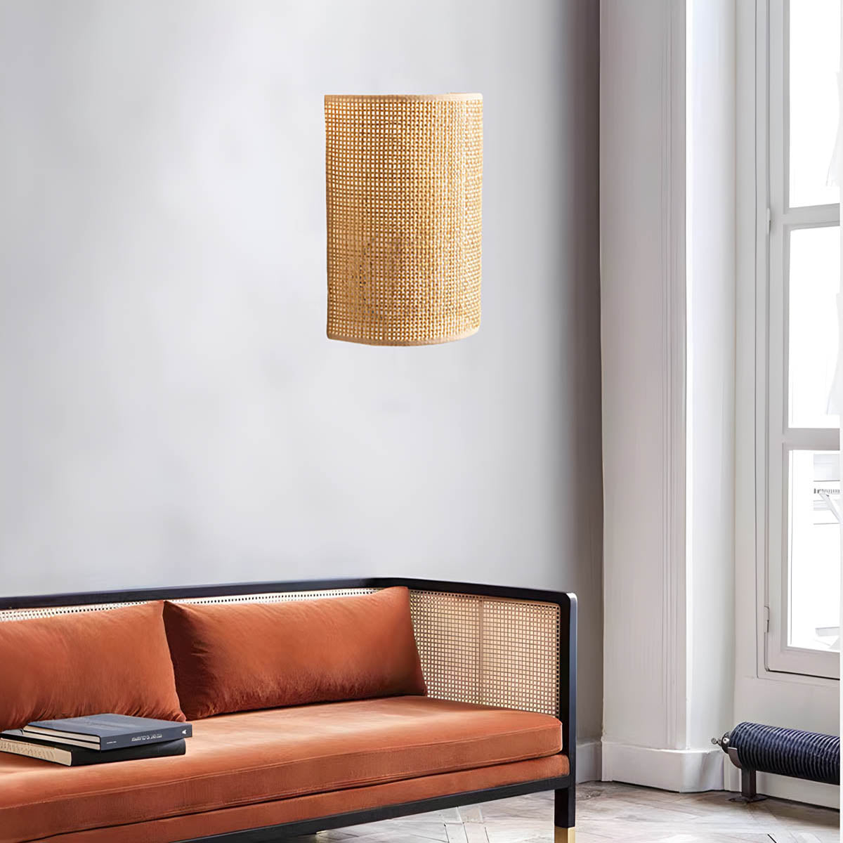 Rattan Wall Light Natural Fibre Indoor Wall Sconce