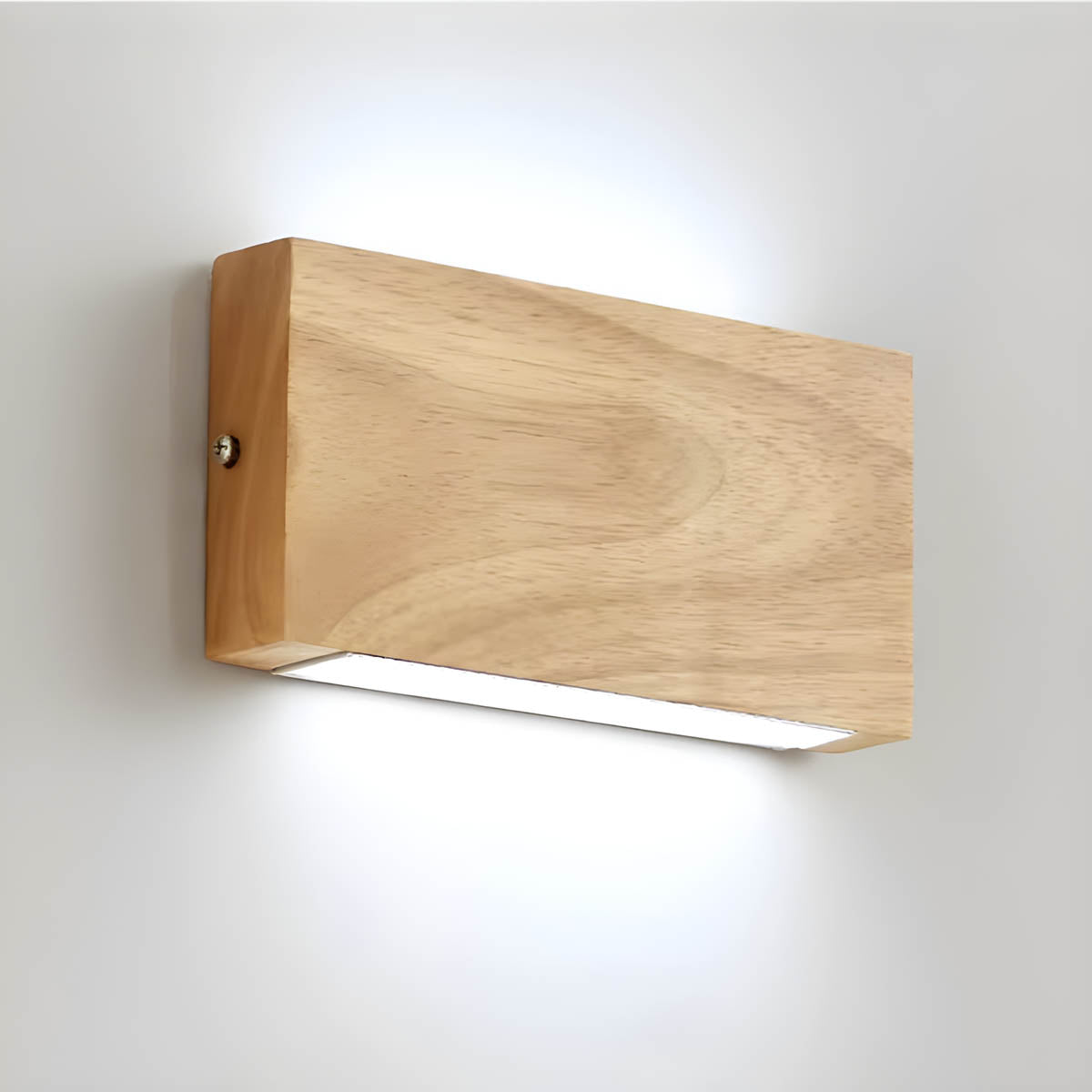 Wood and Acrylic LED Wall Light, Down or Up & Down