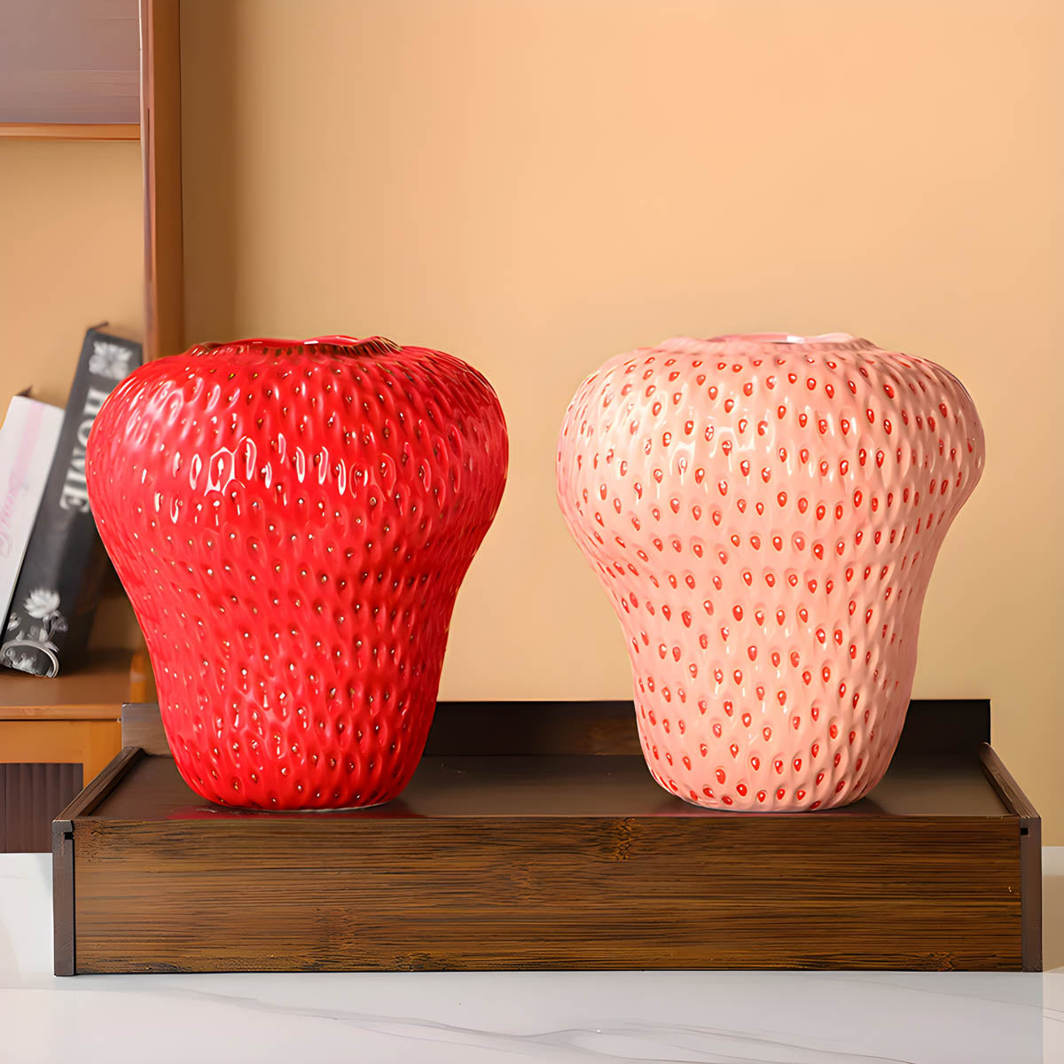 Fruit-Inspired Straw-Shaped Ceramic Vase Range — Colour Pop Decor Accent