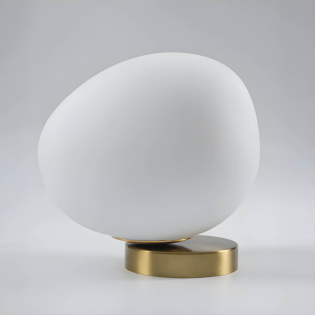 Egg-Shaped Glass Wall Light Metal Base Indoor Wall Sconce
