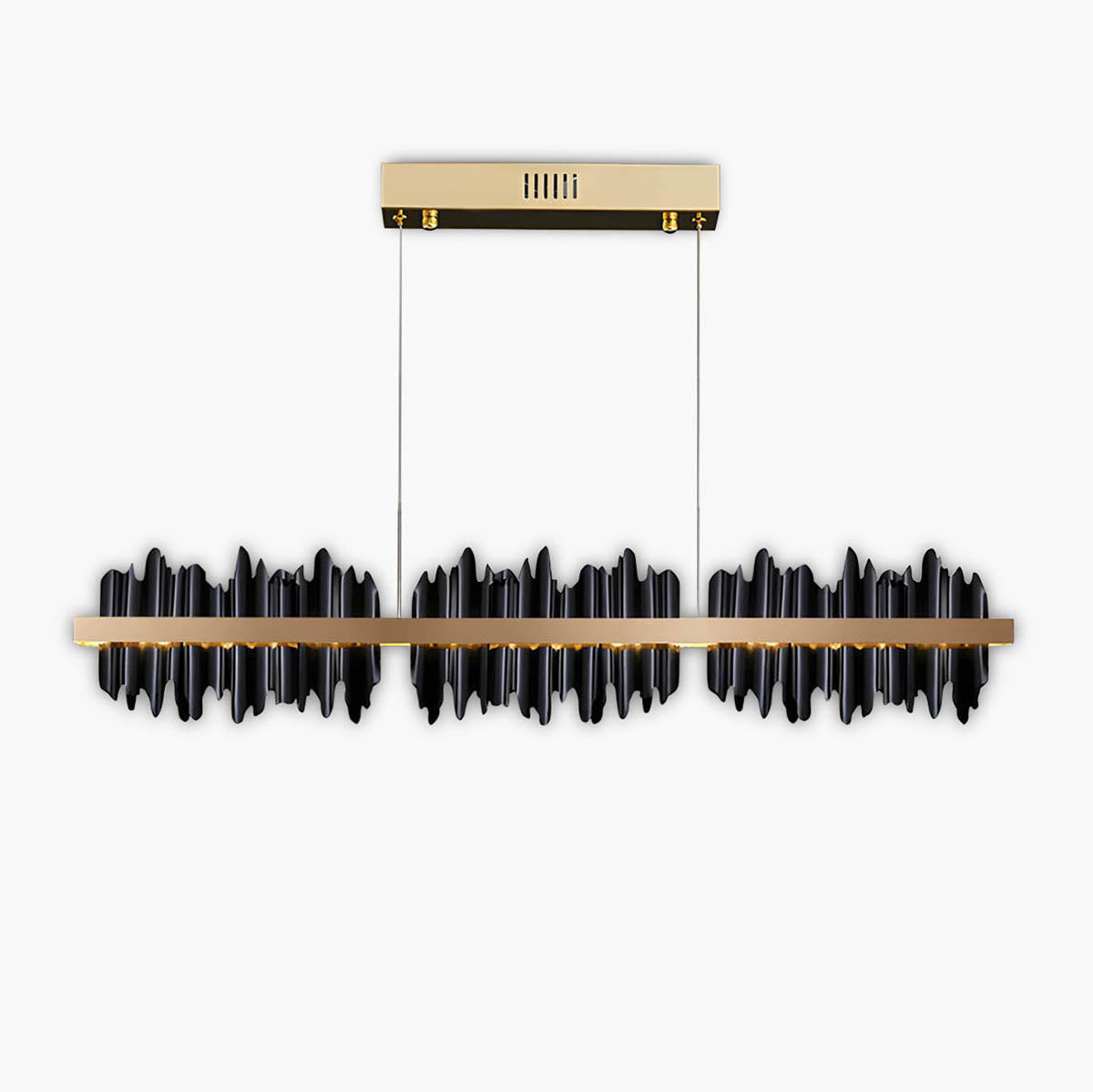Aluminium & acrylic linear pendant light (Gold/Bronze finish)