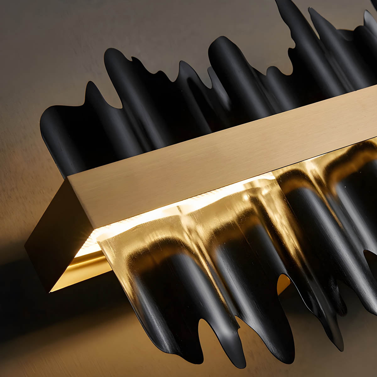 Aluminium & acrylic linear pendant light (Gold/Bronze finish)