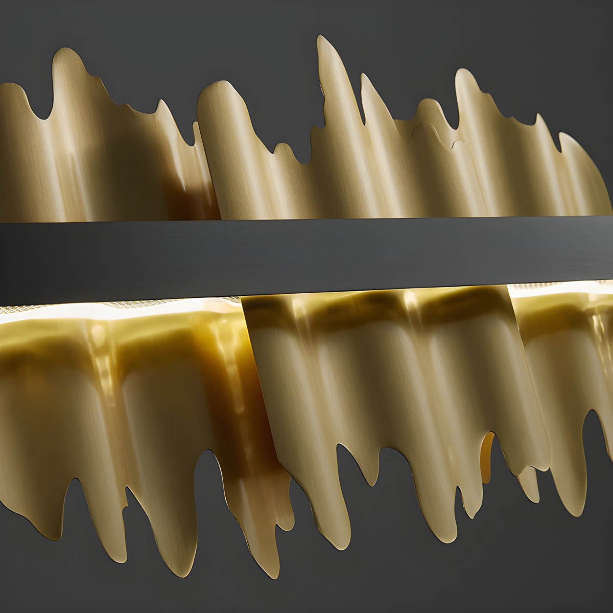 Aluminium & acrylic linear pendant light (Gold/Bronze finish)