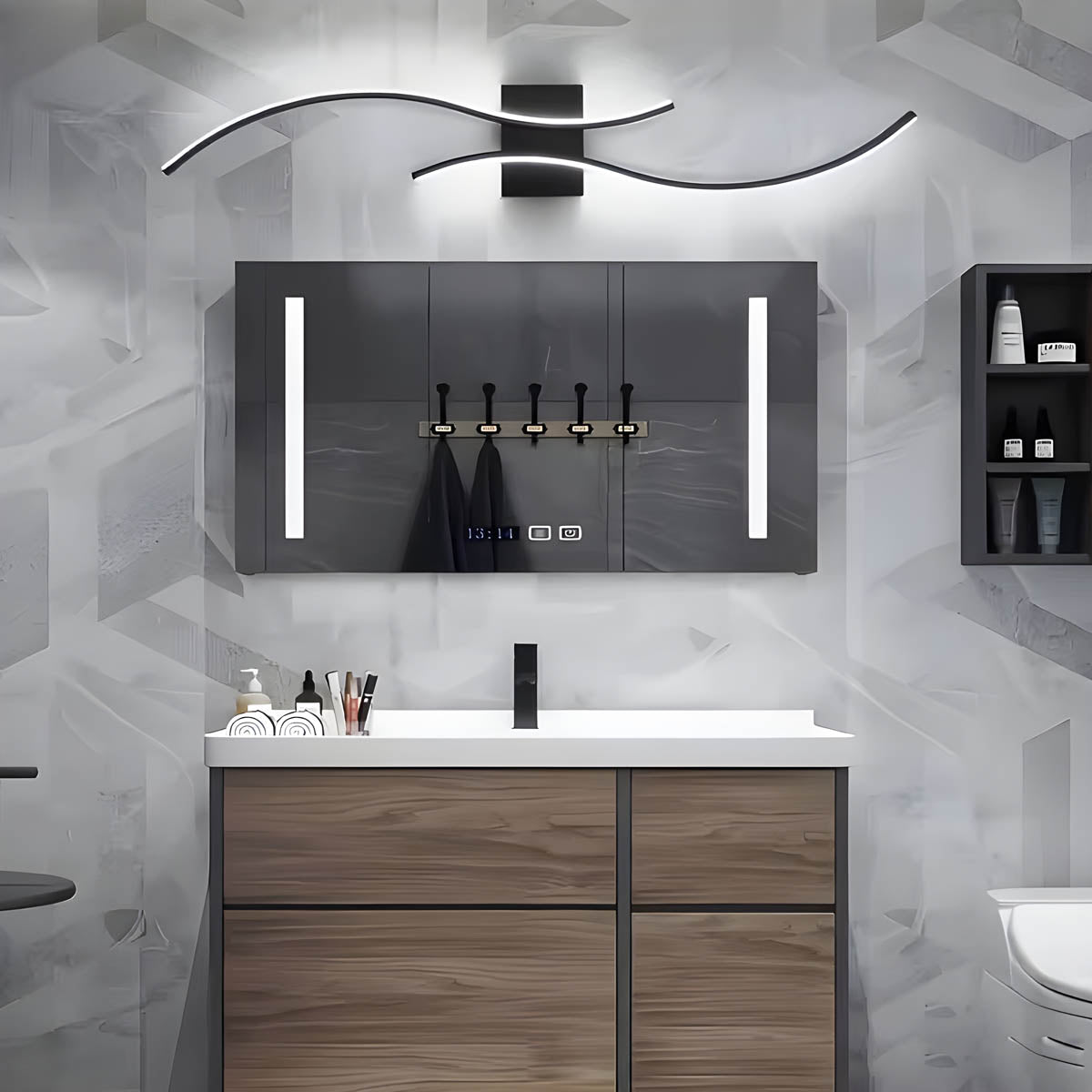 Modern Sculptural LED Wall Light – Aluminium