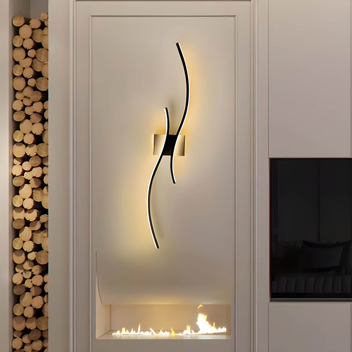 Modern Sculptural LED Wall Light – Aluminium