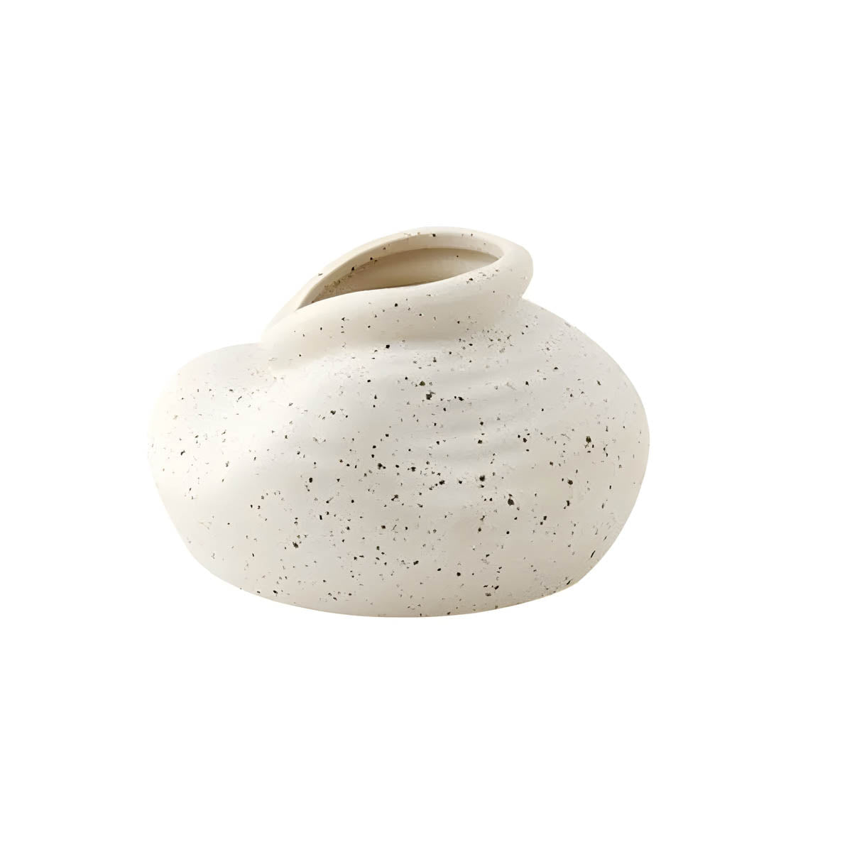 Speckled White Ceramic & Porcelain Vase Collection — Nordic Inspired Décor