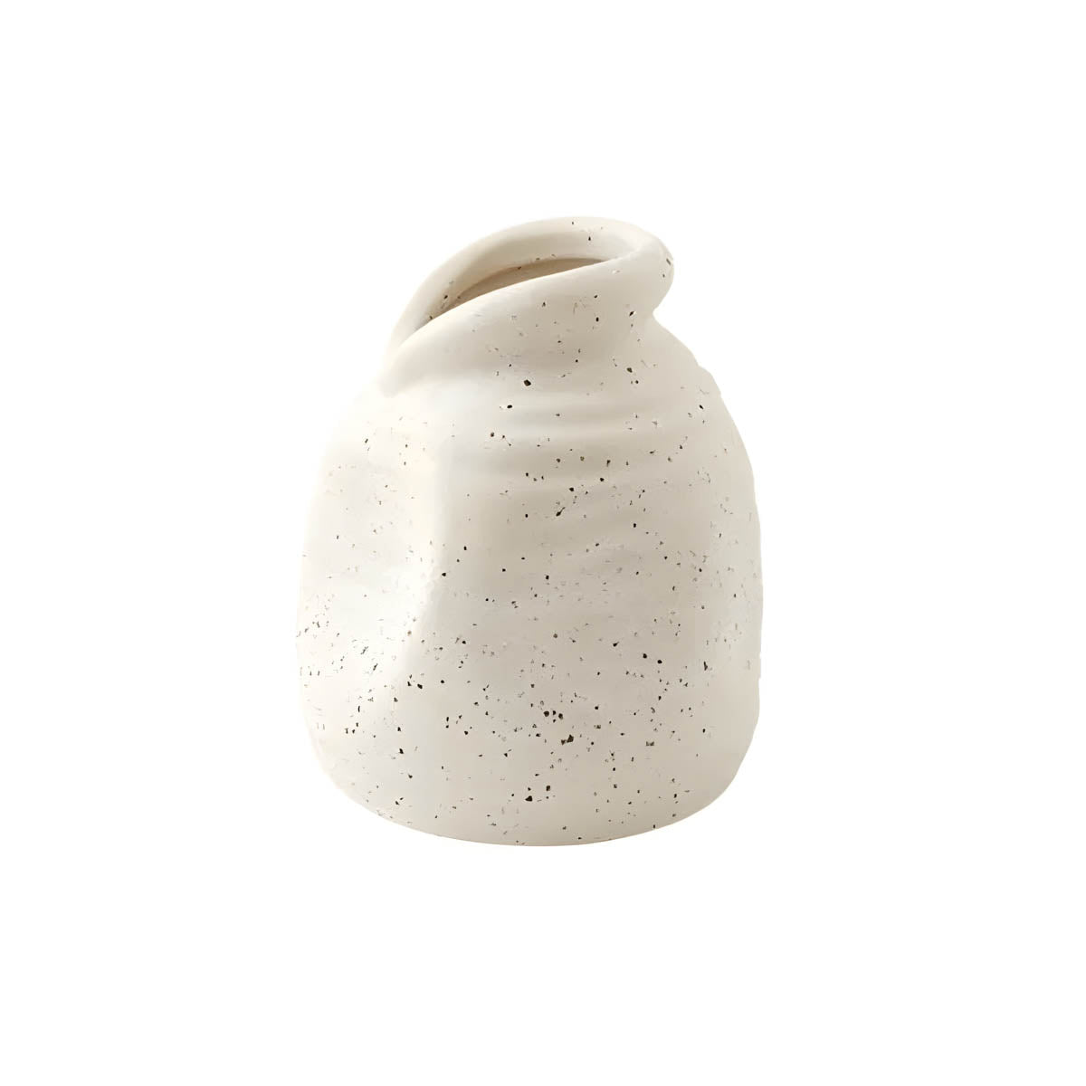 Speckled White Ceramic & Porcelain Vase Collection — Nordic Inspired Décor