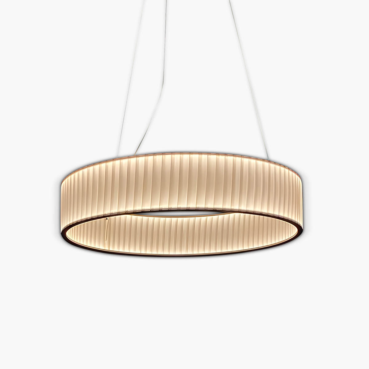 Fabric-Pleated Ring LED Pendant Light SLAVA