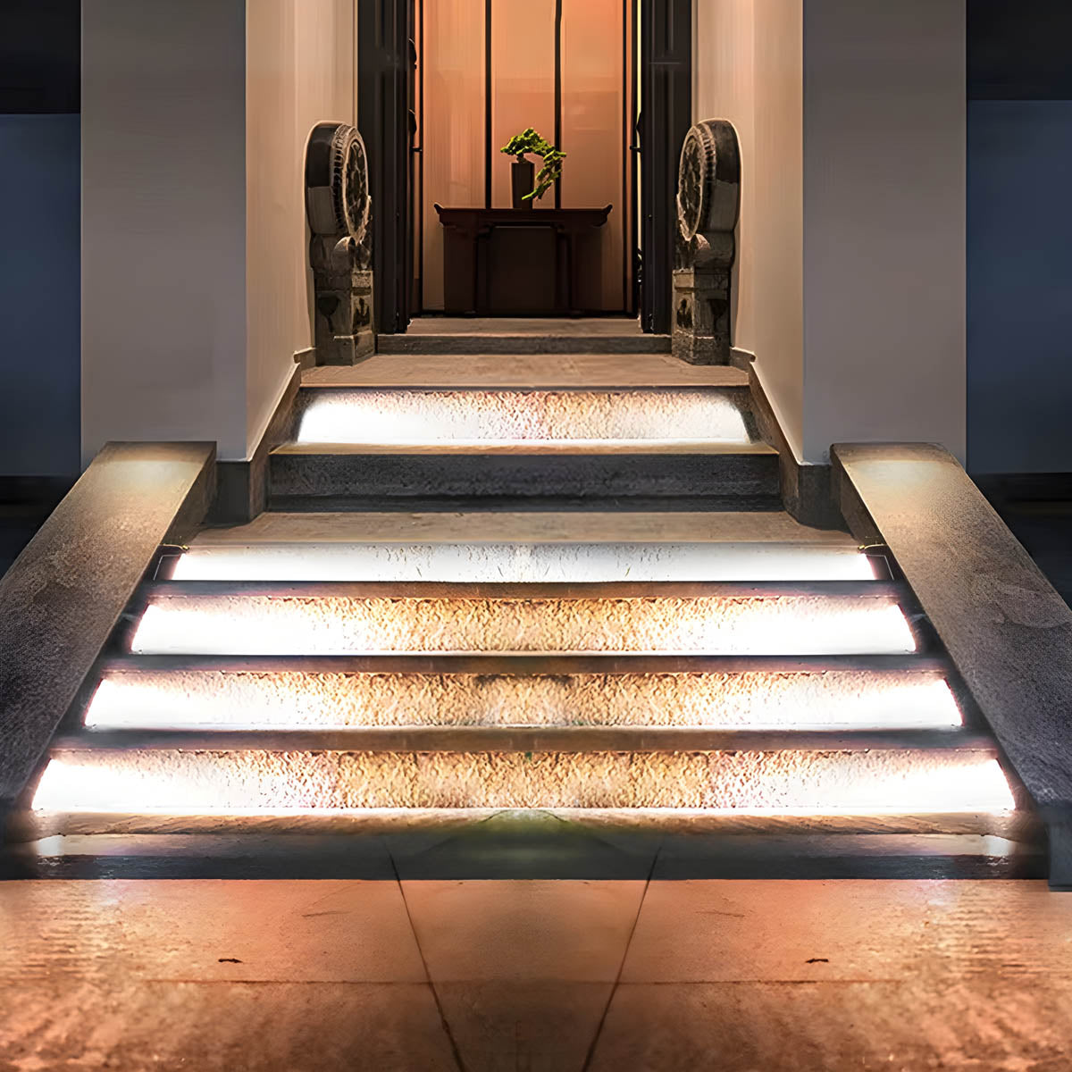 SOLANA 6-pack solar LED outdoor lamps, waterproof IP67 for floor & wall