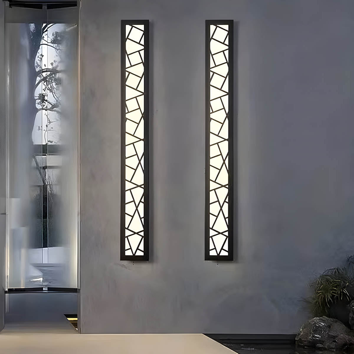 Stainless-steel & cast-iron outdoor wall light IP65/68