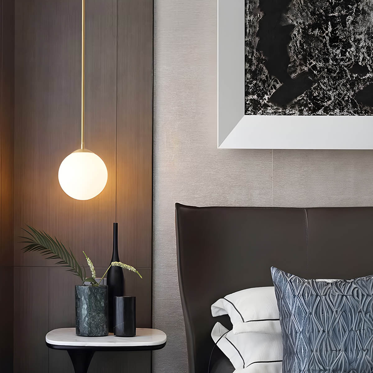 Multi-head glass globe pendant light