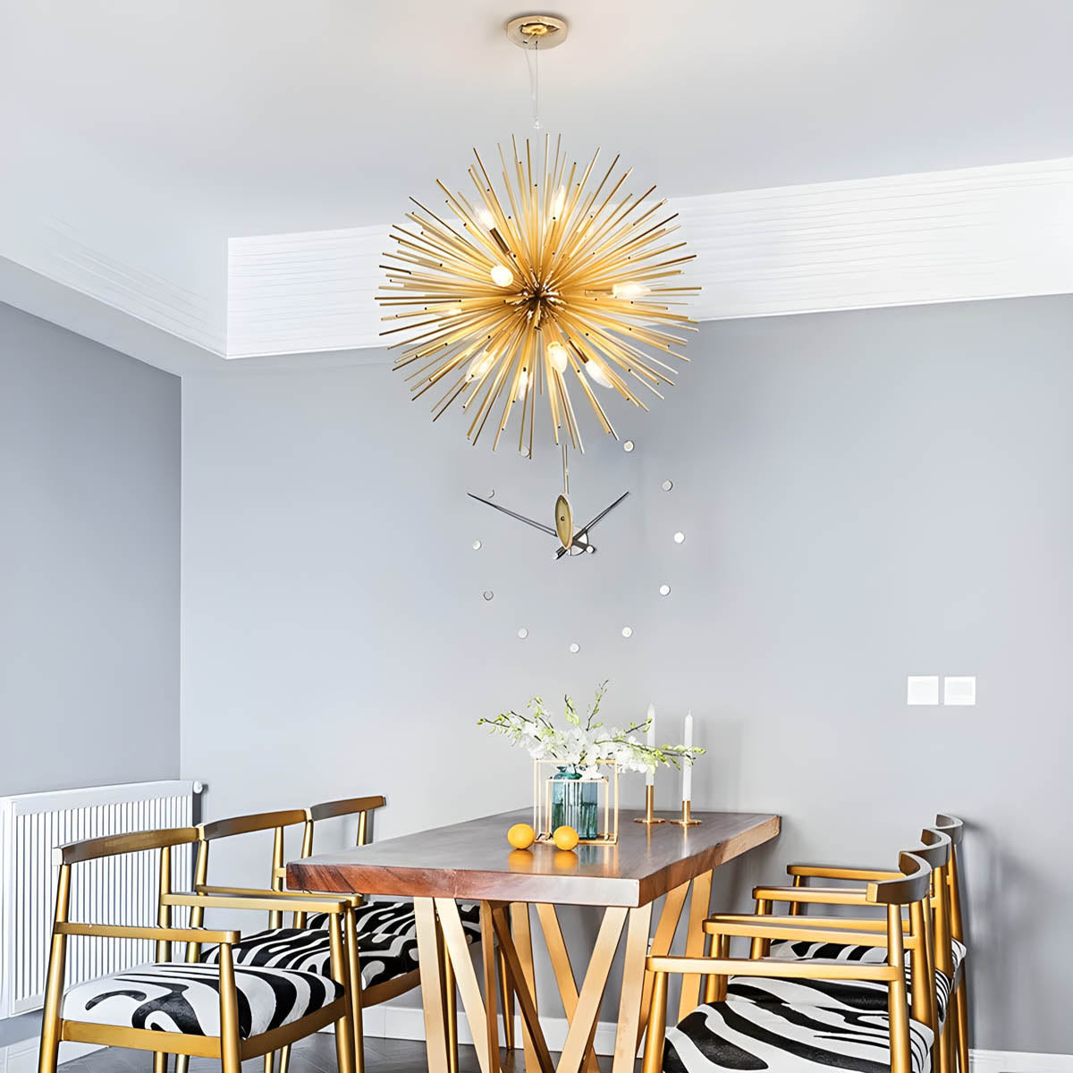 Starburst Metal Pendant Light E14 LED, Ø 58 cm
