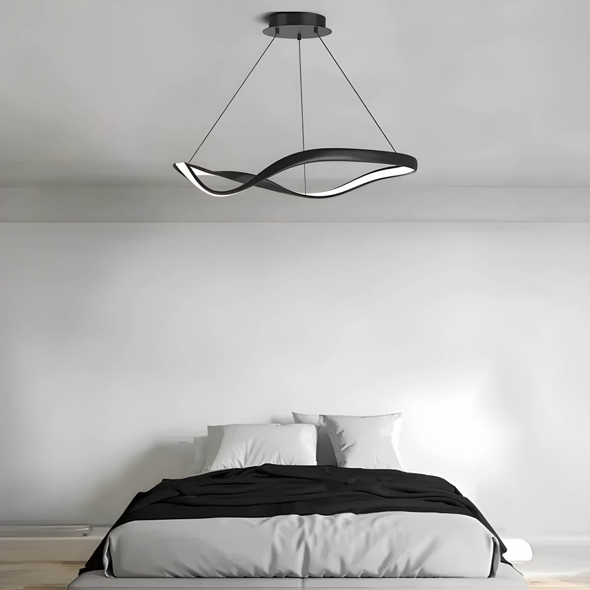 Ribbon-Style Semi-Flush Pendant Light 40-100 cm