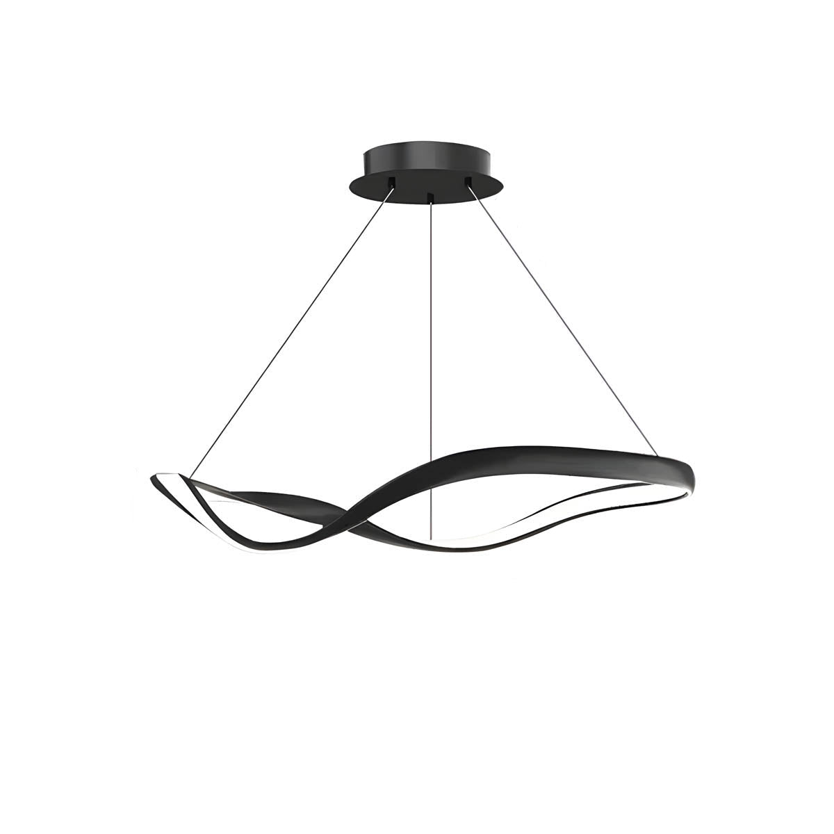 Ribbon-Style Semi-Flush Pendant Light 40-100 cm