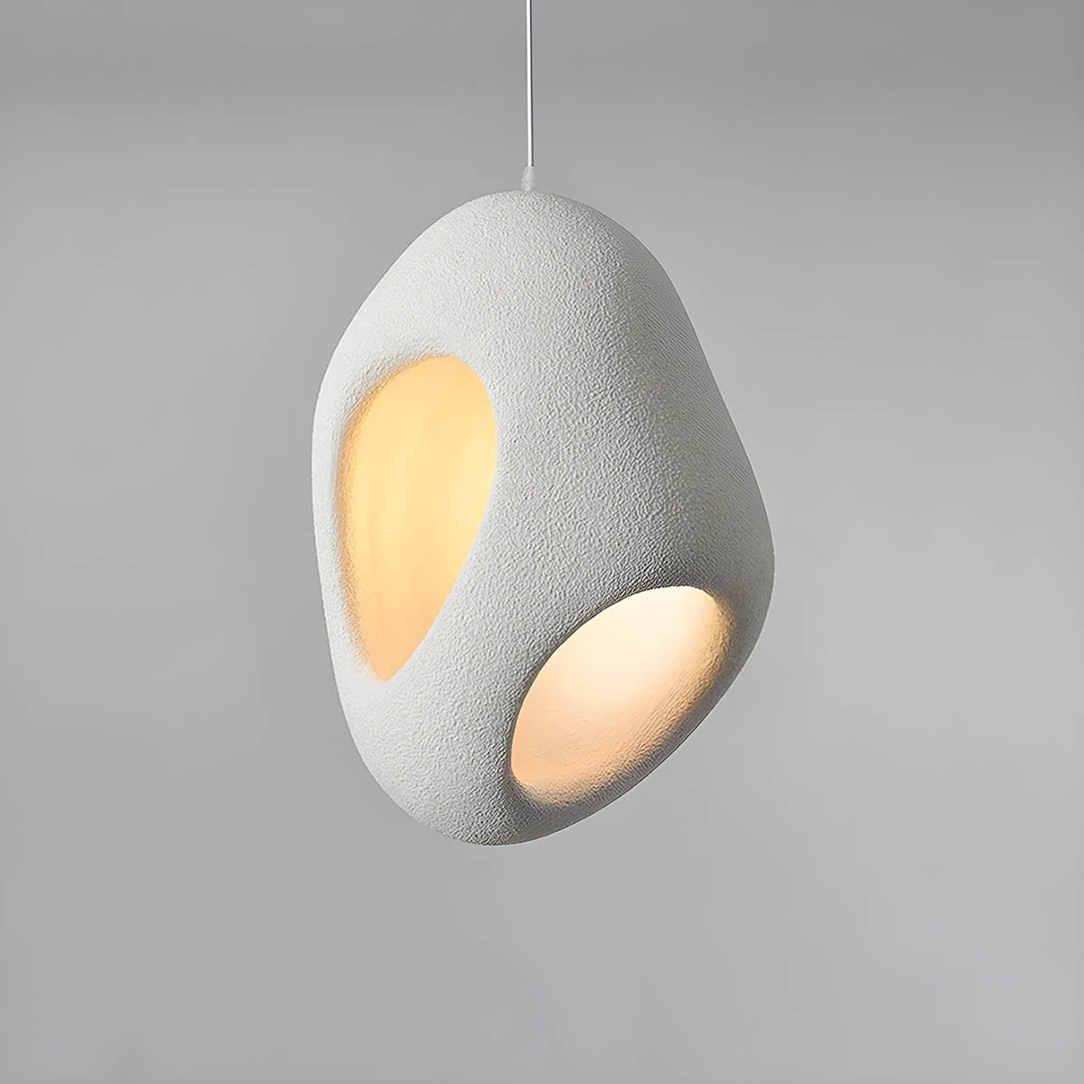 Polystyrene Sculptural Pendant Light E27 LED, 42×58 cm