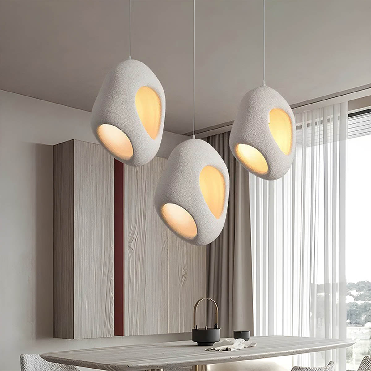 TAKI Polystyrene Sculptural Pendant Light E27 LED, 42×58 cm