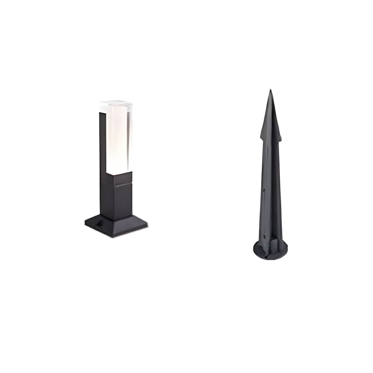 Aluminum LED lawn light range, solid or spike base