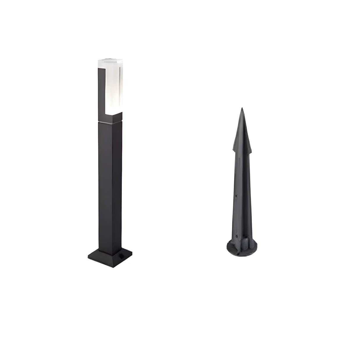 Aluminum LED lawn light range, solid or spike base