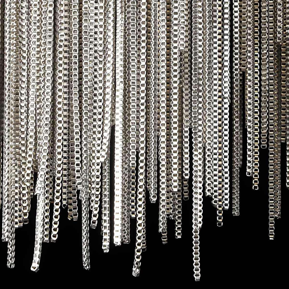 Aluminum & Iron Fringe Chandelier LED 50-150 cm