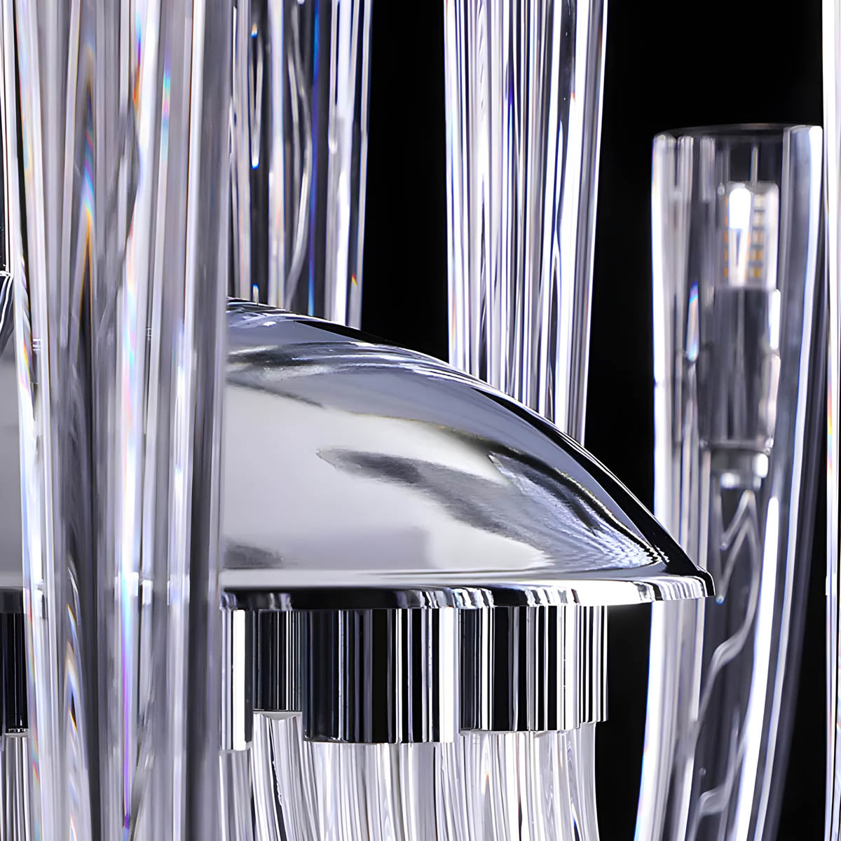 Glass & Metal Chandelier 12-Head 60 cm LED G9