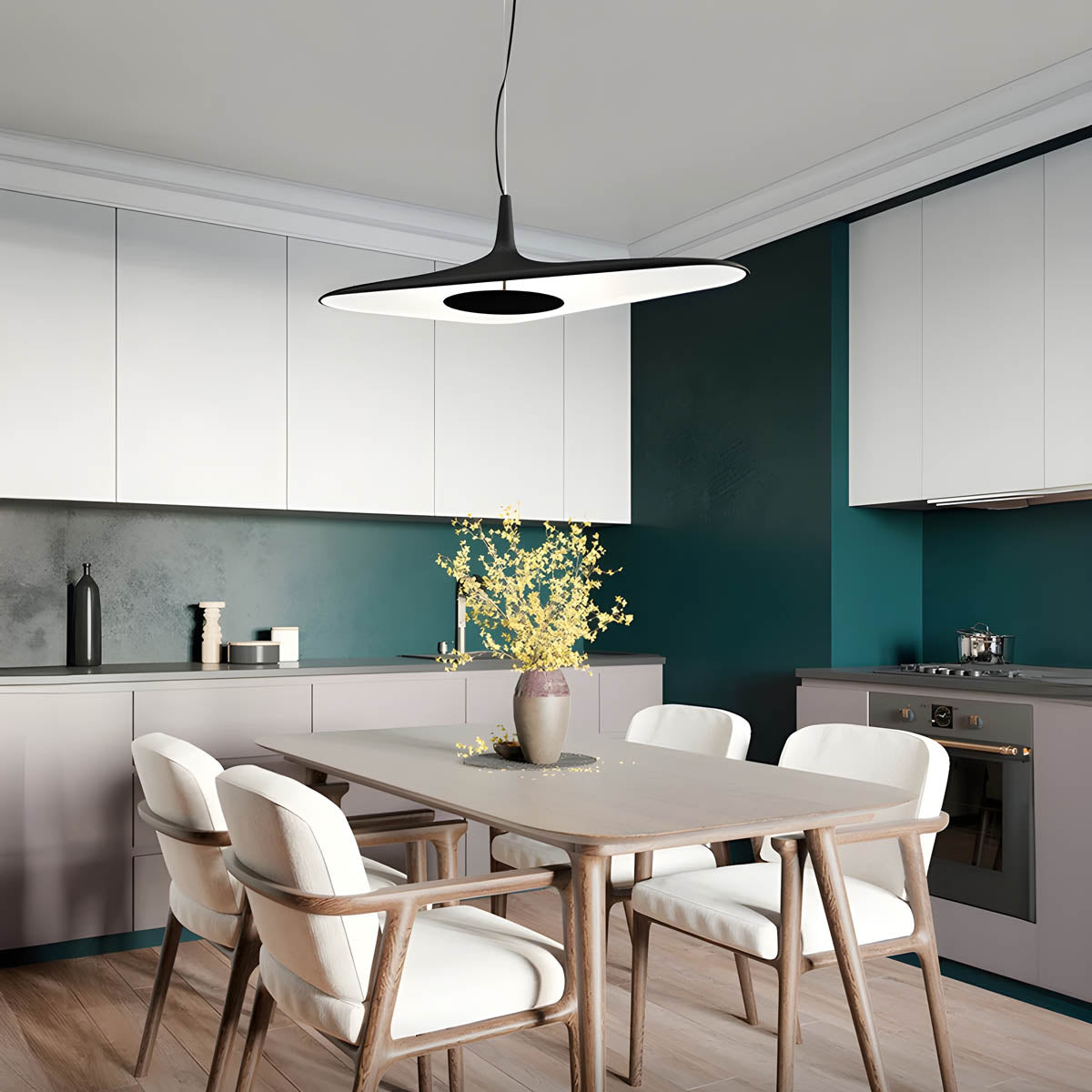 Large resin designer pendant light LED, 60×30 cm & 80×40 cm