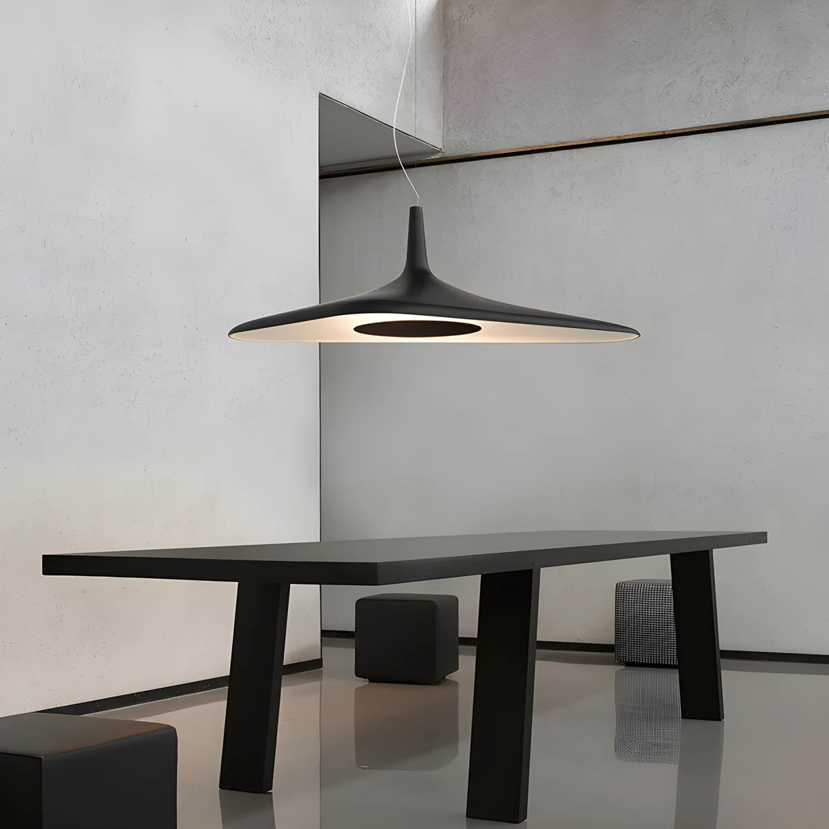 Large resin designer pendant light LED, 60×30 cm & 80×40 cm