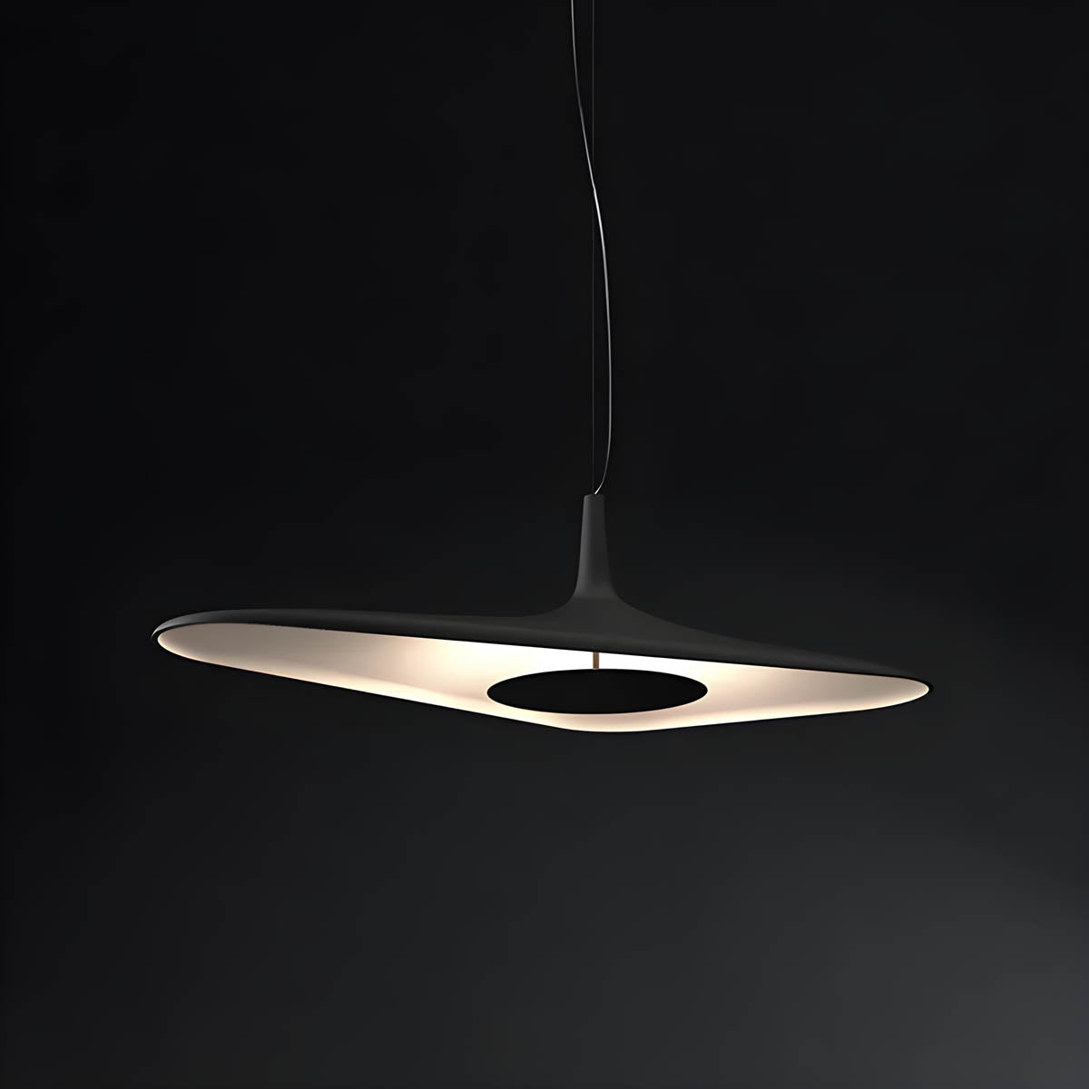 Large resin designer pendant light LED, 60×30 cm & 80×40 cm