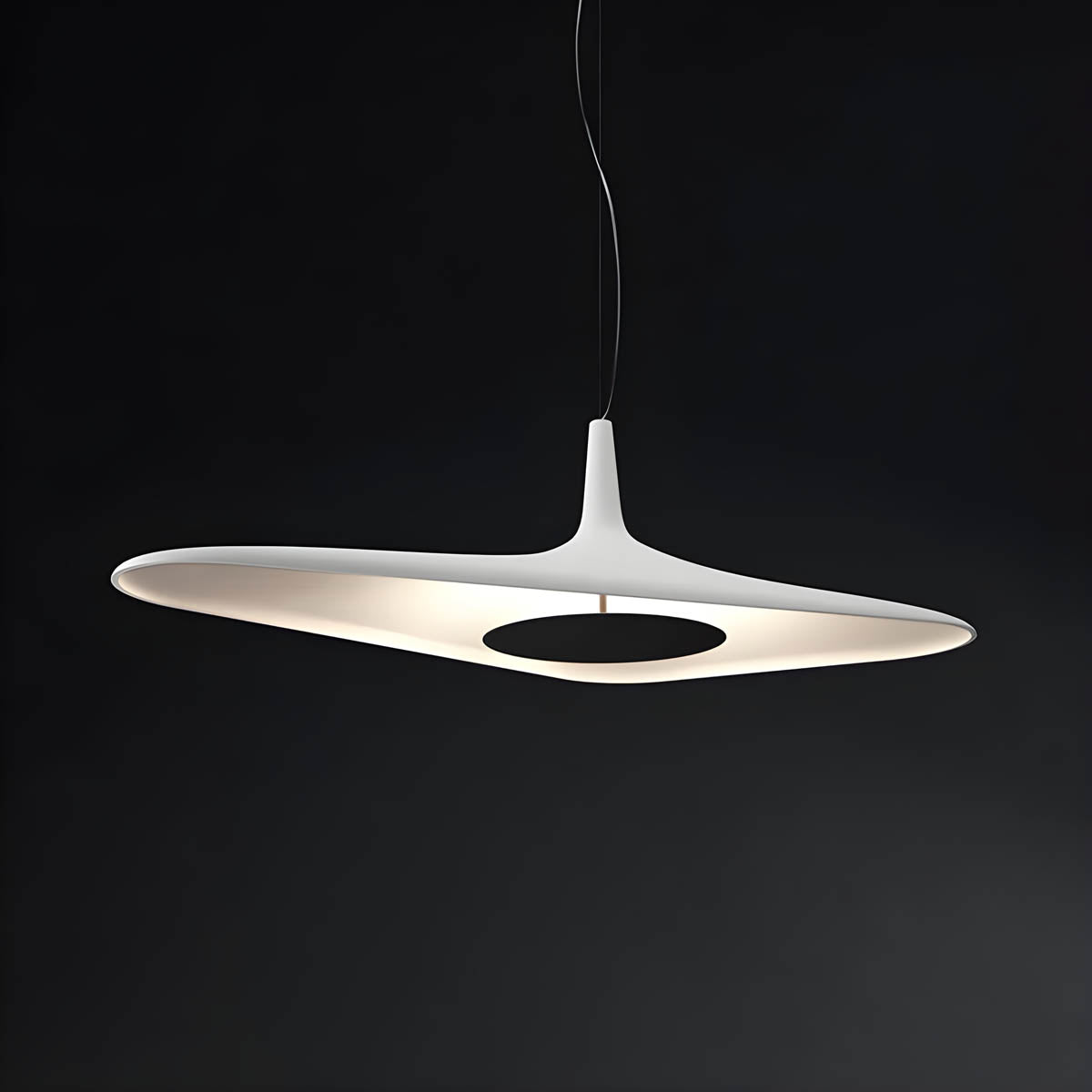 Large resin designer pendant light LED, 60×30 cm & 80×40 cm