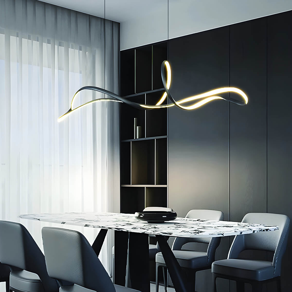 Stainless alloy LED cord pendant light