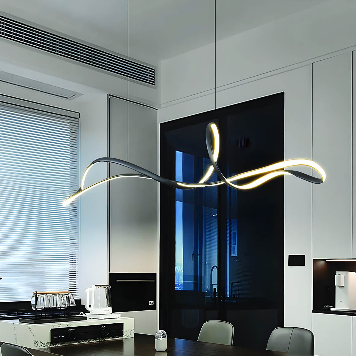 Stainless alloy LED cord pendant light