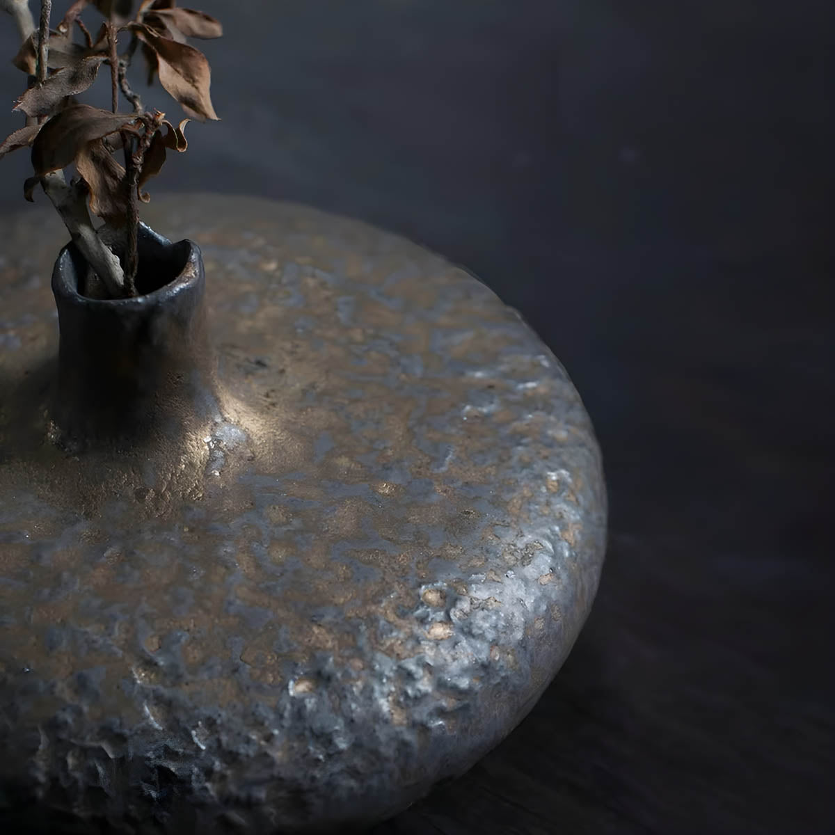 Artisanal Geometric Ceramic Sculpture Vase