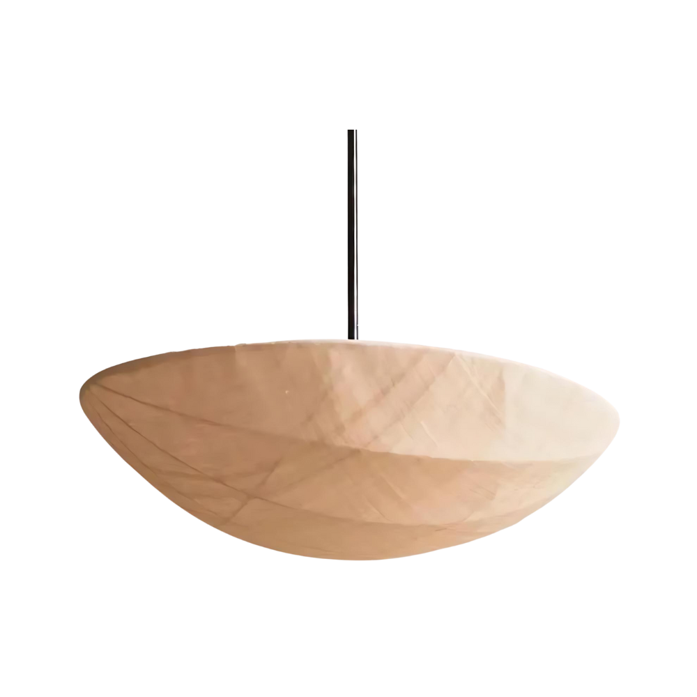 Japandi pendant light handcrafted wood finish