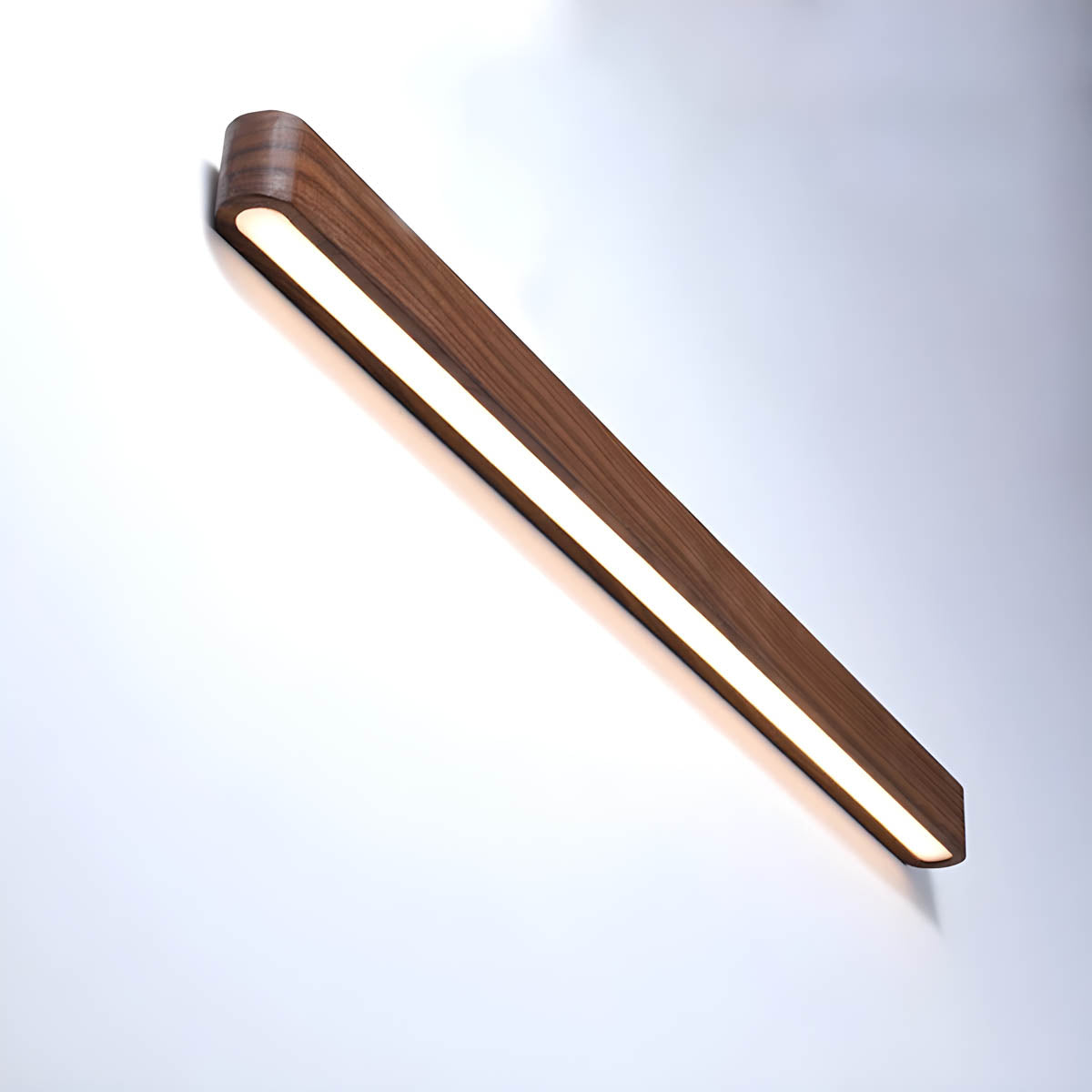 Wood & aluminium wall-mounted LED light