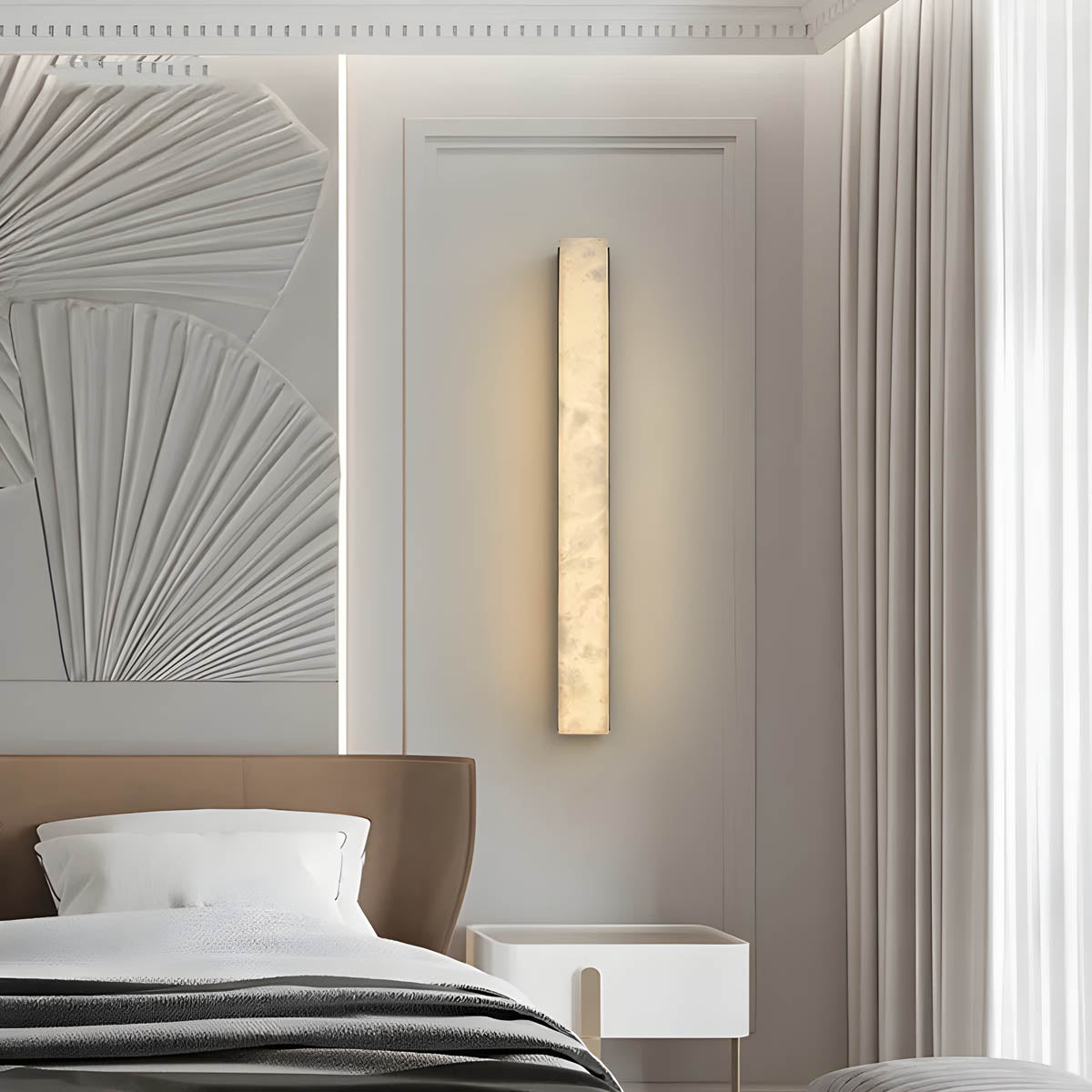 Vanya Marble & Copper LED Strip Wall Light