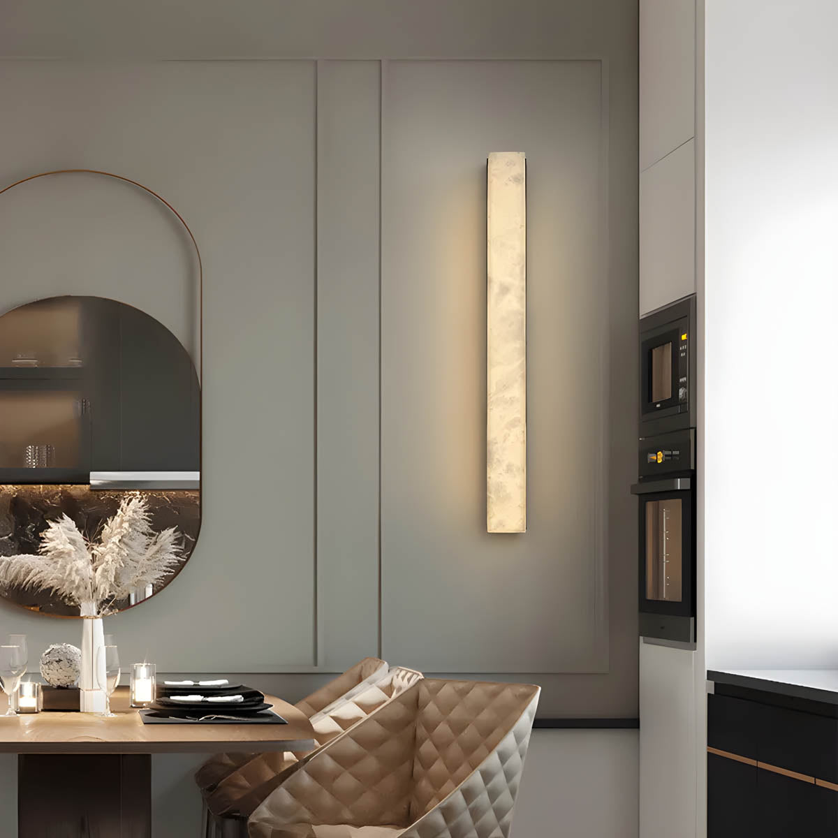 Vanya Marble & Copper LED Strip Wall Light